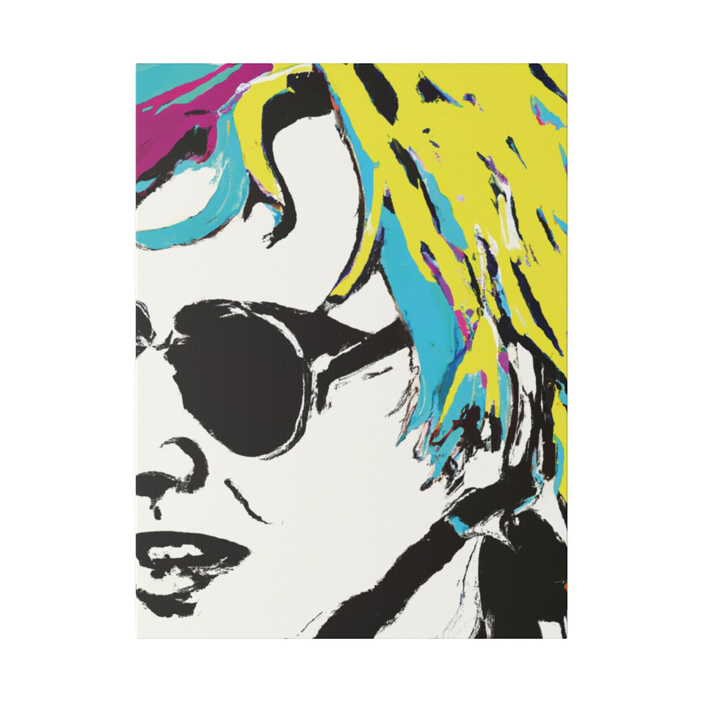 3921R - Rockstar Painting Print | Face | Abstract | Poster | Home Decor | Wall Art | Music Art | Canvas