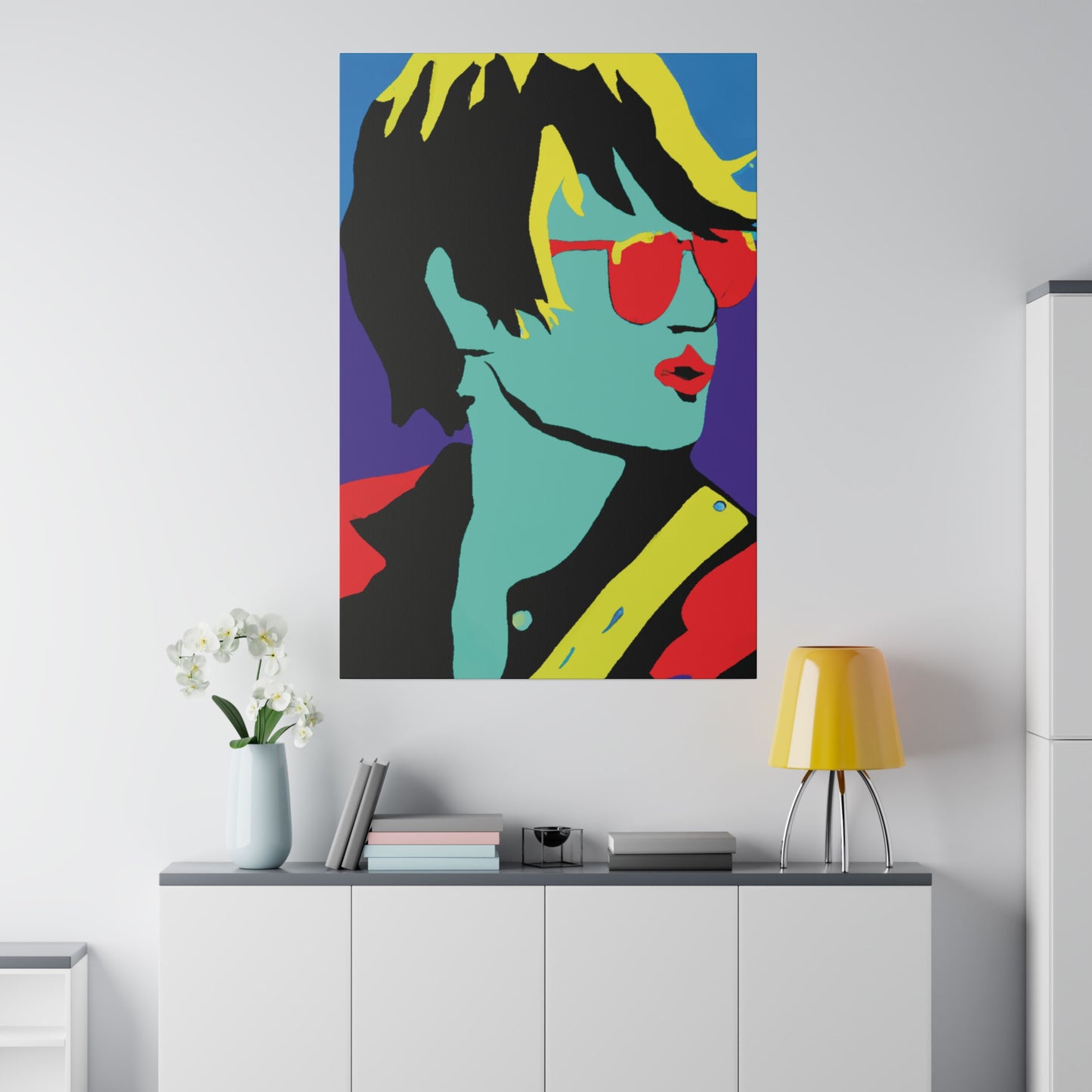 3234H - Rockstar Painting Print | Face | Abstract | Poster | Home Decor | Wall Art | Music Art | Canvas