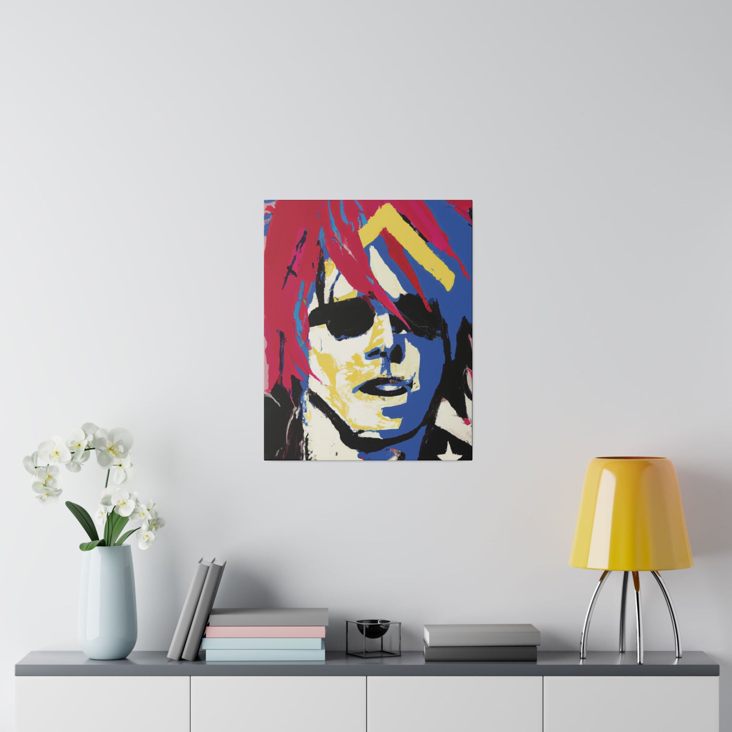 9537K - Rockstar Painting Print | Face | Abstract | Poster | Home Decor | Wall Art | Music Art | Canvas