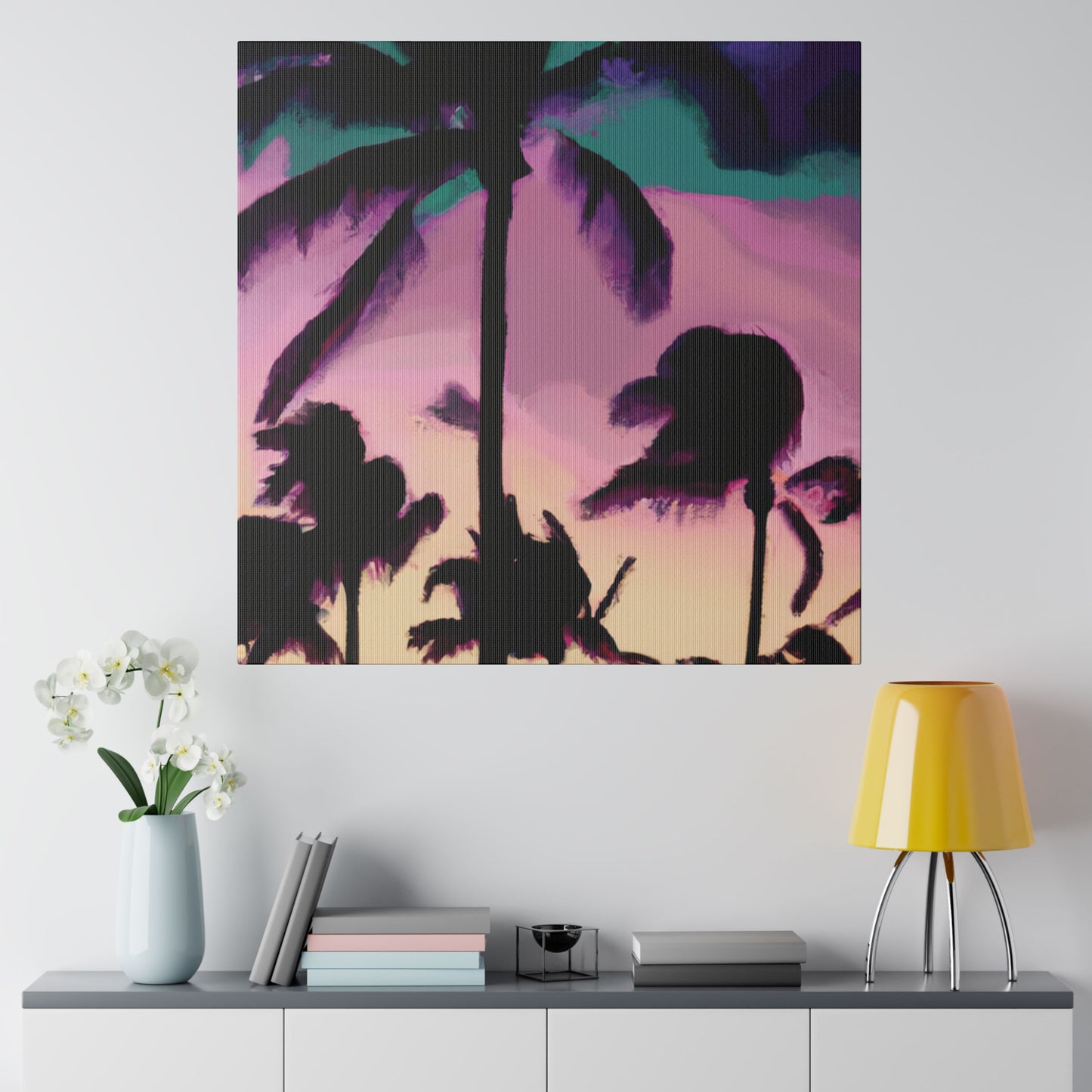 3258K - Miami Beach Sunset Painting Print | Miami | Beach | Sunset | Poster | Home Decor | Wall Art | Canvas