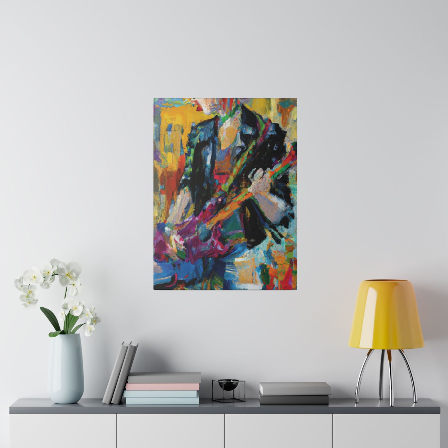 4813Q - Rockstar Oil Painting Style Print | Poster | Home Decor | Wall Art | Music Art | Canvas