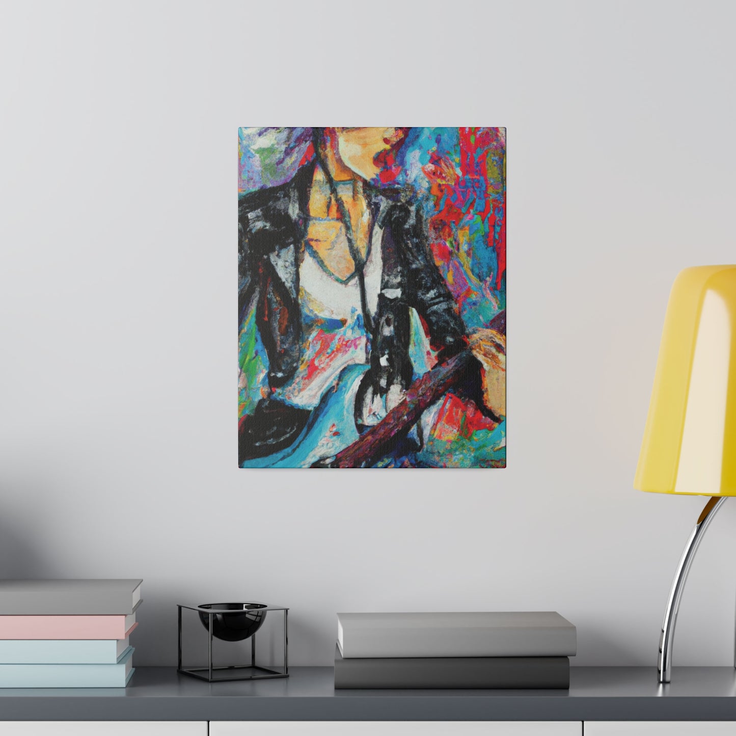 3492Z - Rockstar Oil Painting Style Print | Poster | Home Decor | Wall Art | Music Art | Canvas