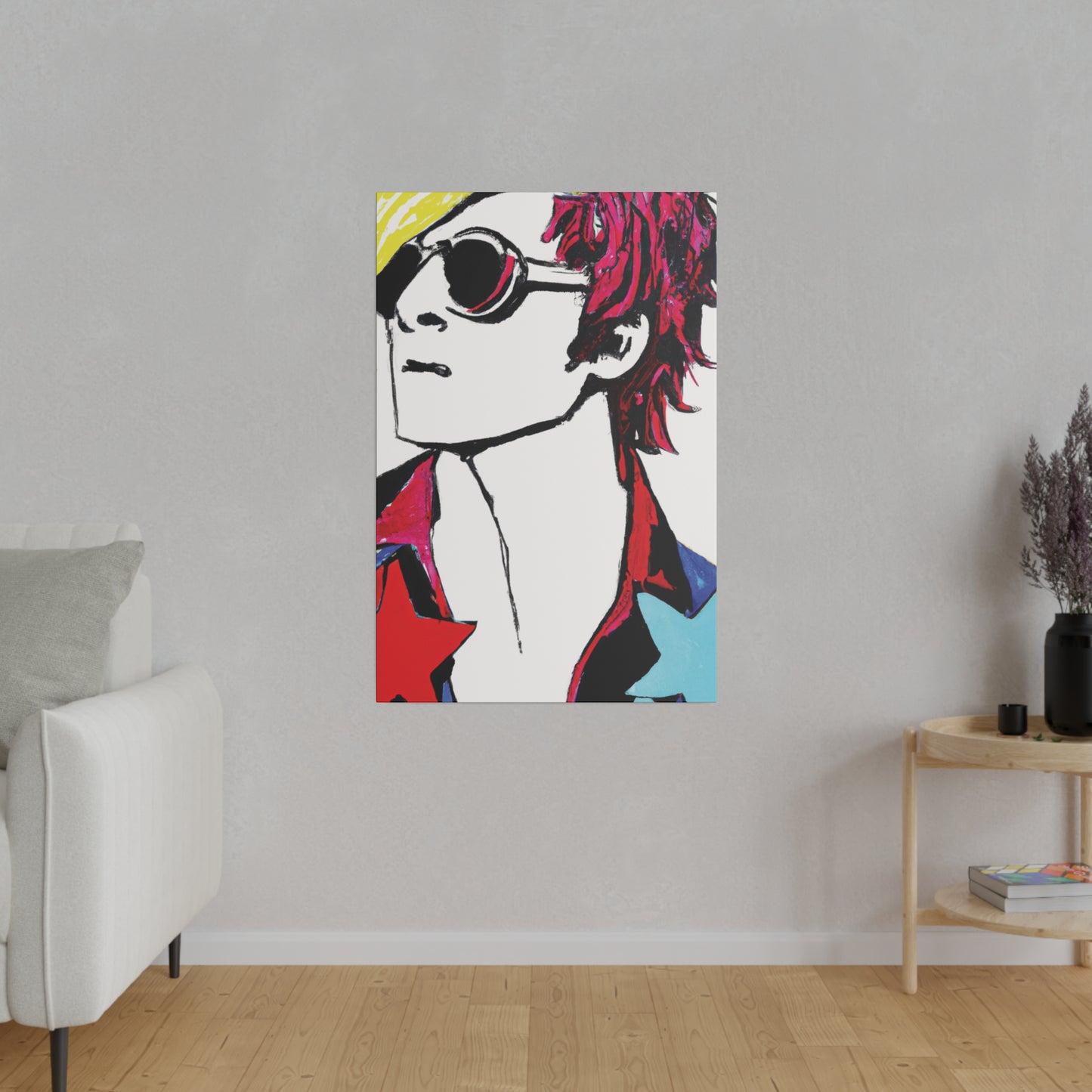 5319A - Rockstar Painting Print | Face | Abstract | Poster | Home Decor | Wall Art | Music Art | Canvas