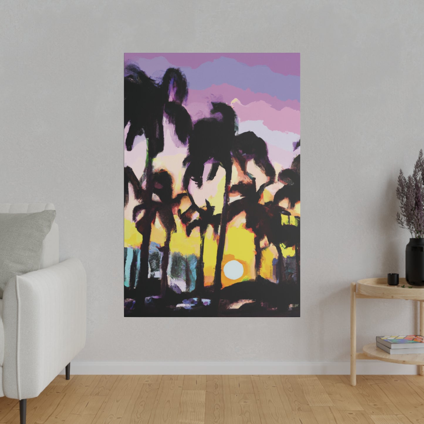 5231Y - Miami Beach Sunset Painting Print | Miami | Beach | Sunset | Poster | Home Decor | Wall Art | Canvas