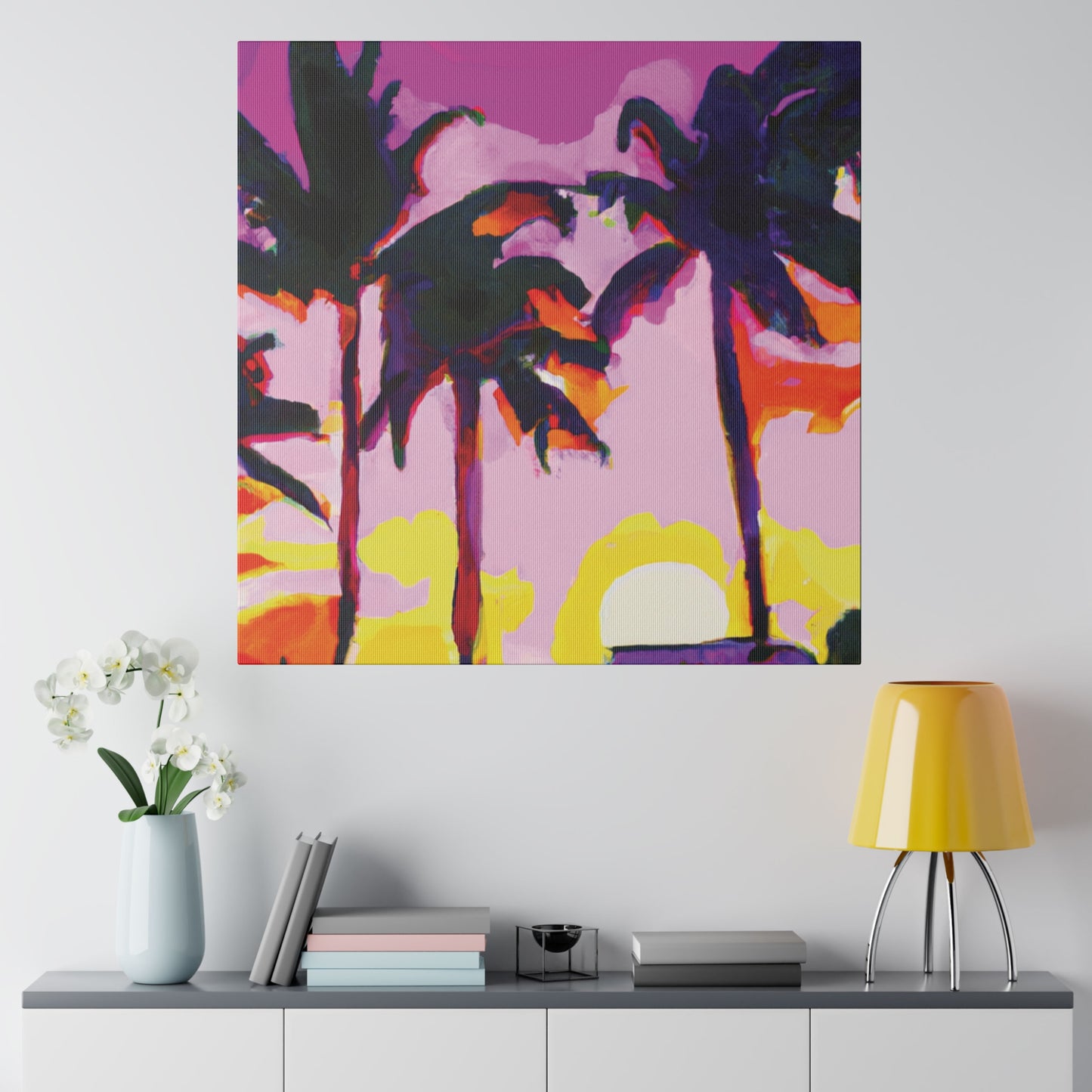 7146G - Miami Beach Sunset Painting Print | Miami | Beach | Sunset | Poster | Home Decor | Wall Art | Canvas