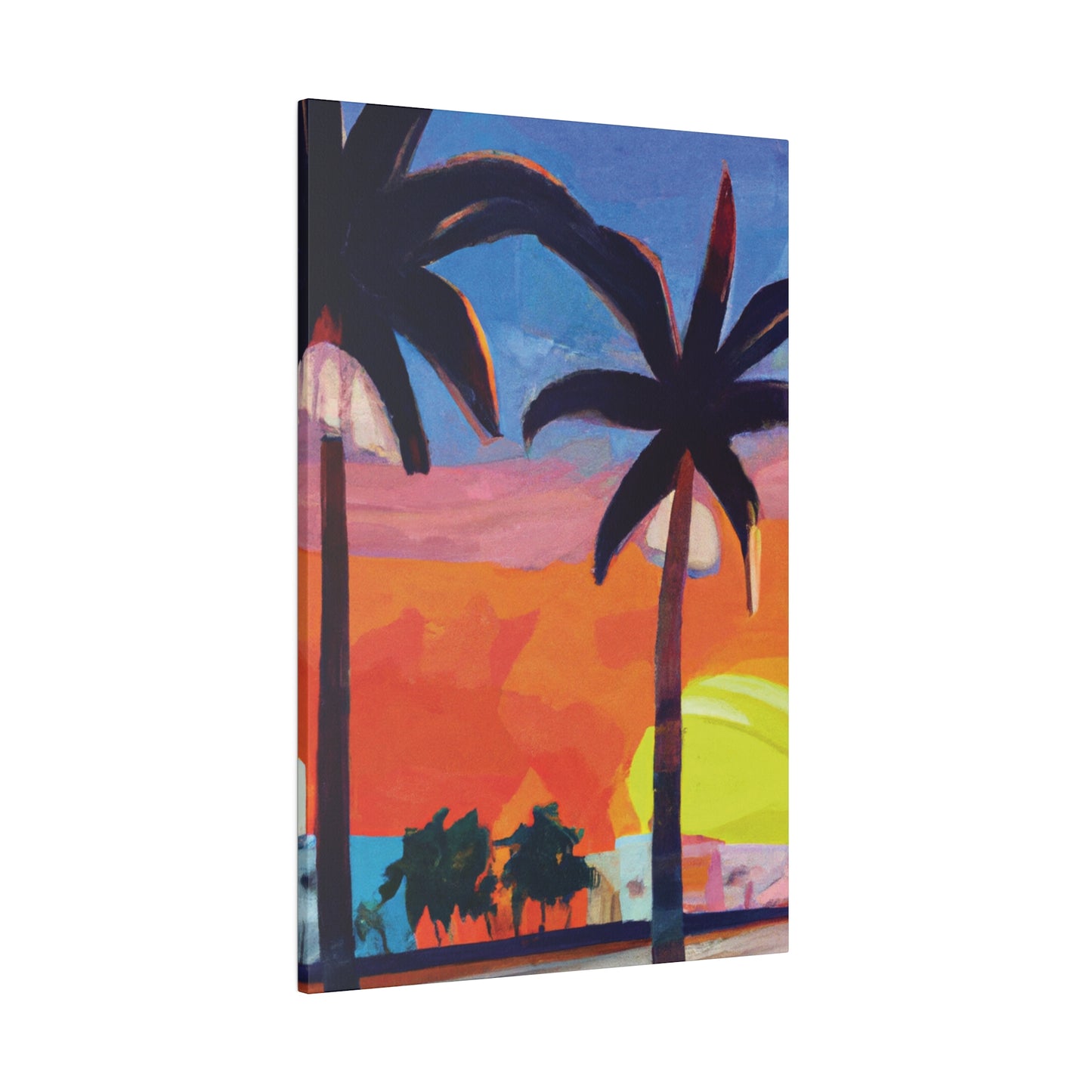 7368X - Miami Beach Sunset Painting Print | Miami | Beach | Sunset | Poster | Home Decor | Wall Art | Canvas