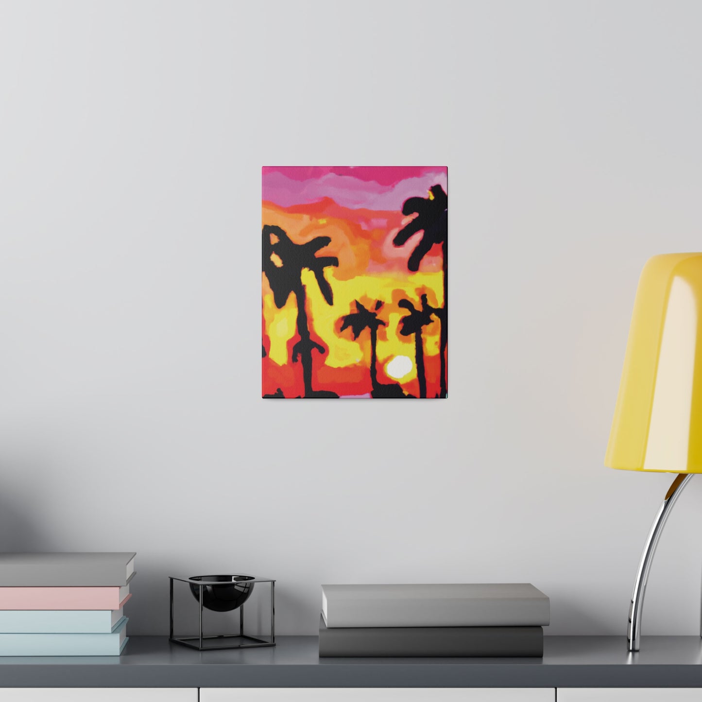 7893K - Miami Beach Sunset Painting Print | Miami | Beach | Sunset | Poster | Home Decor | Wall Art | Canvas