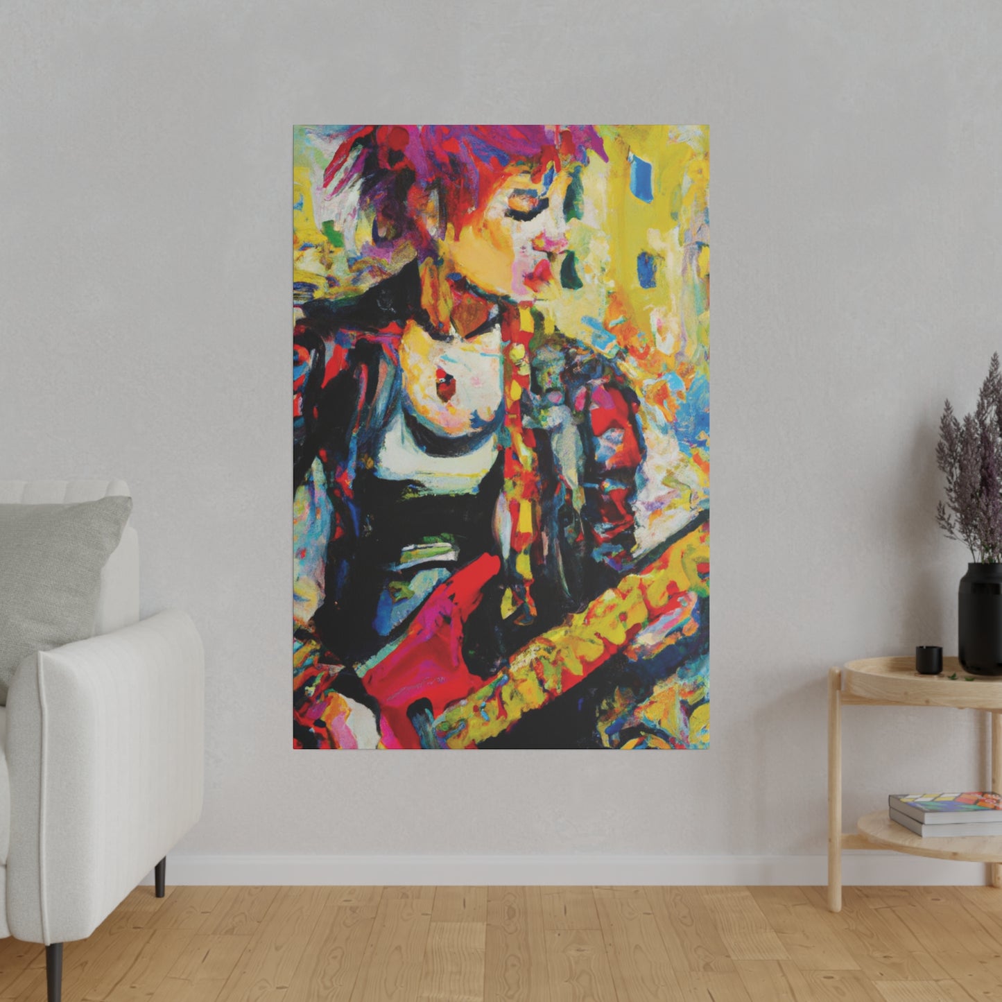 8768U - Rockstar Oil Painting Style Print | Poster | Home Decor | Wall Art | Music Art | Canvas