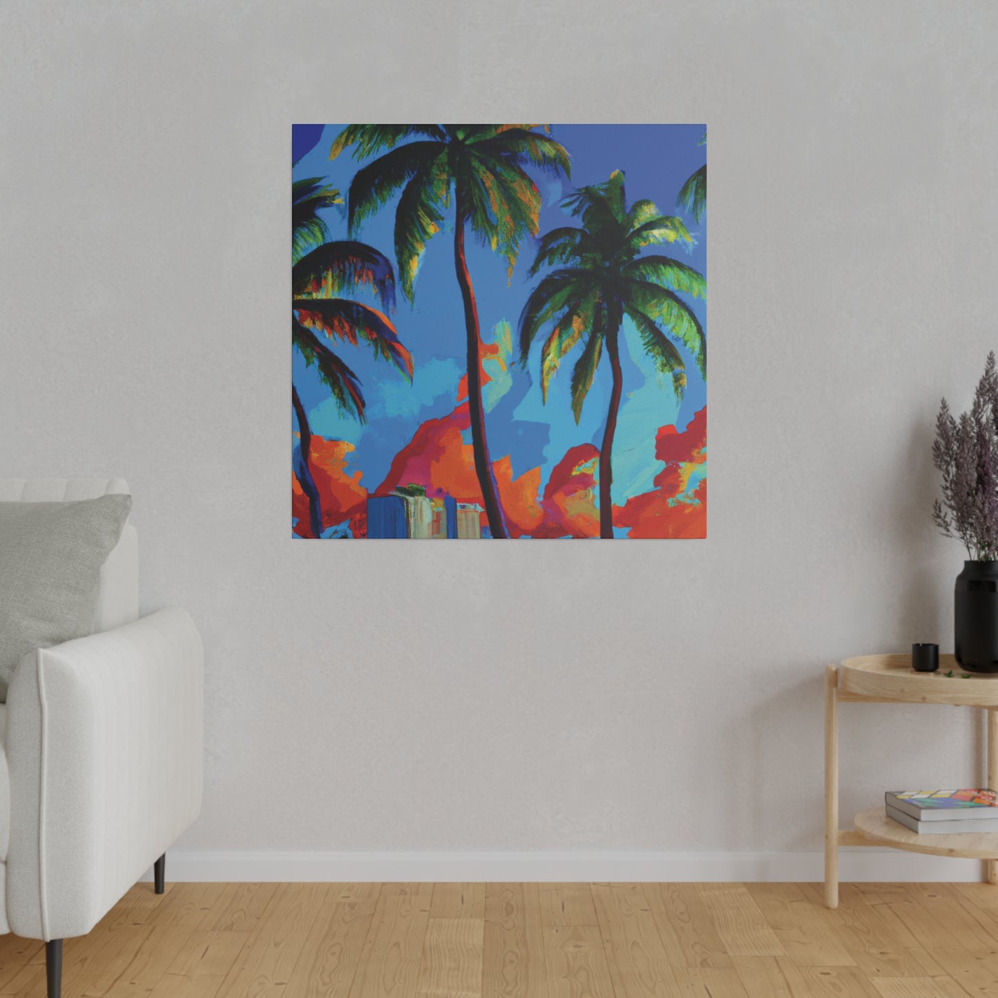 7382G - Miami Beach Sunset Painting Print | Miami | Beach | Sunset | Poster | Home Decor | Wall Art | Canvas