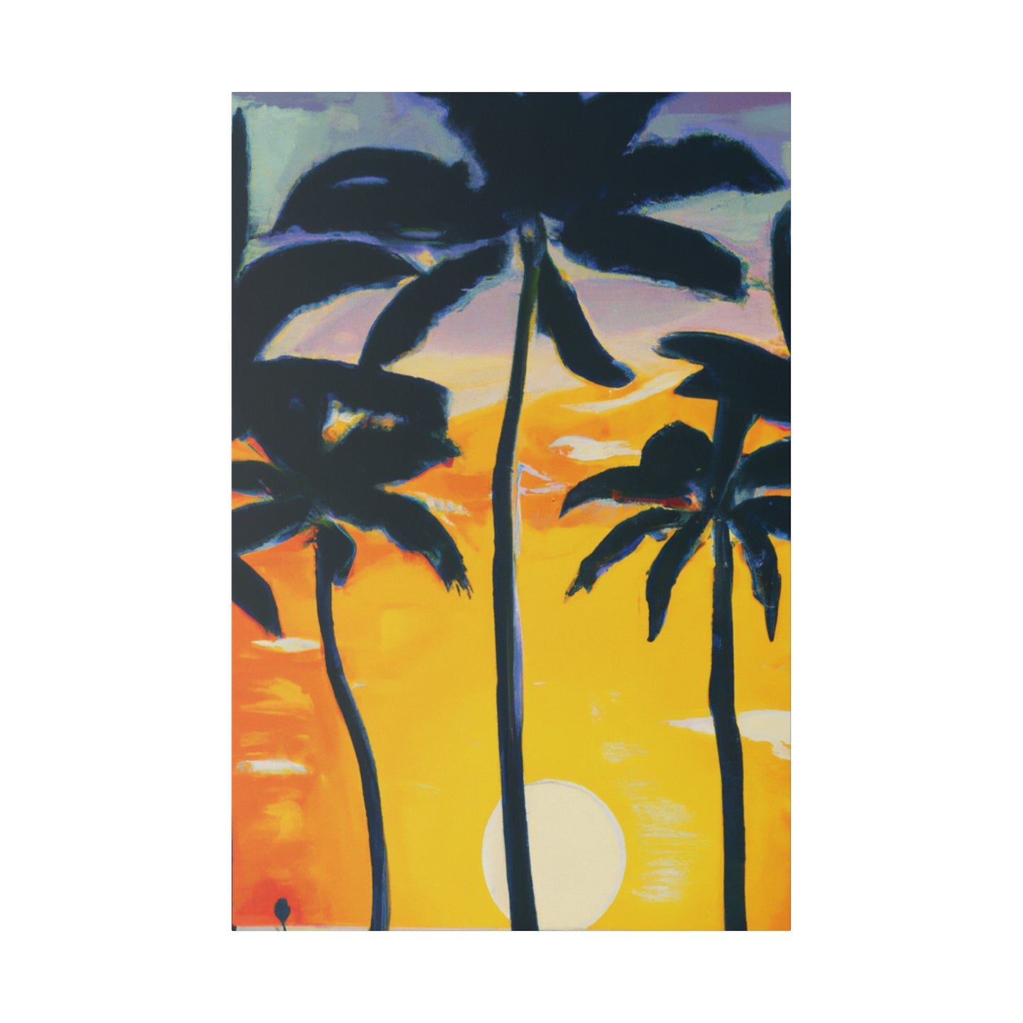 7390N - Miami Beach Sunset Painting Print | Miami | Beach | Sunset | Poster | Home Decor | Wall Art | Canvas