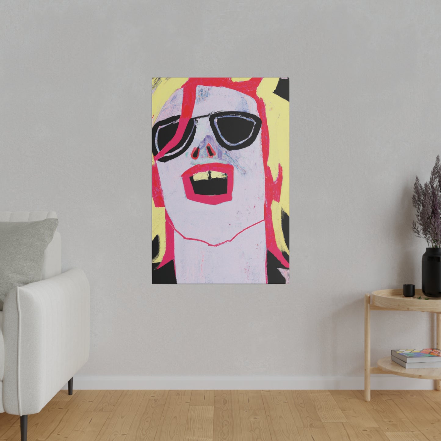 6233M - Rockstar Painting Print | Face | Abstract | Poster | Home Decor | Wall Art | Music Art | Canvas