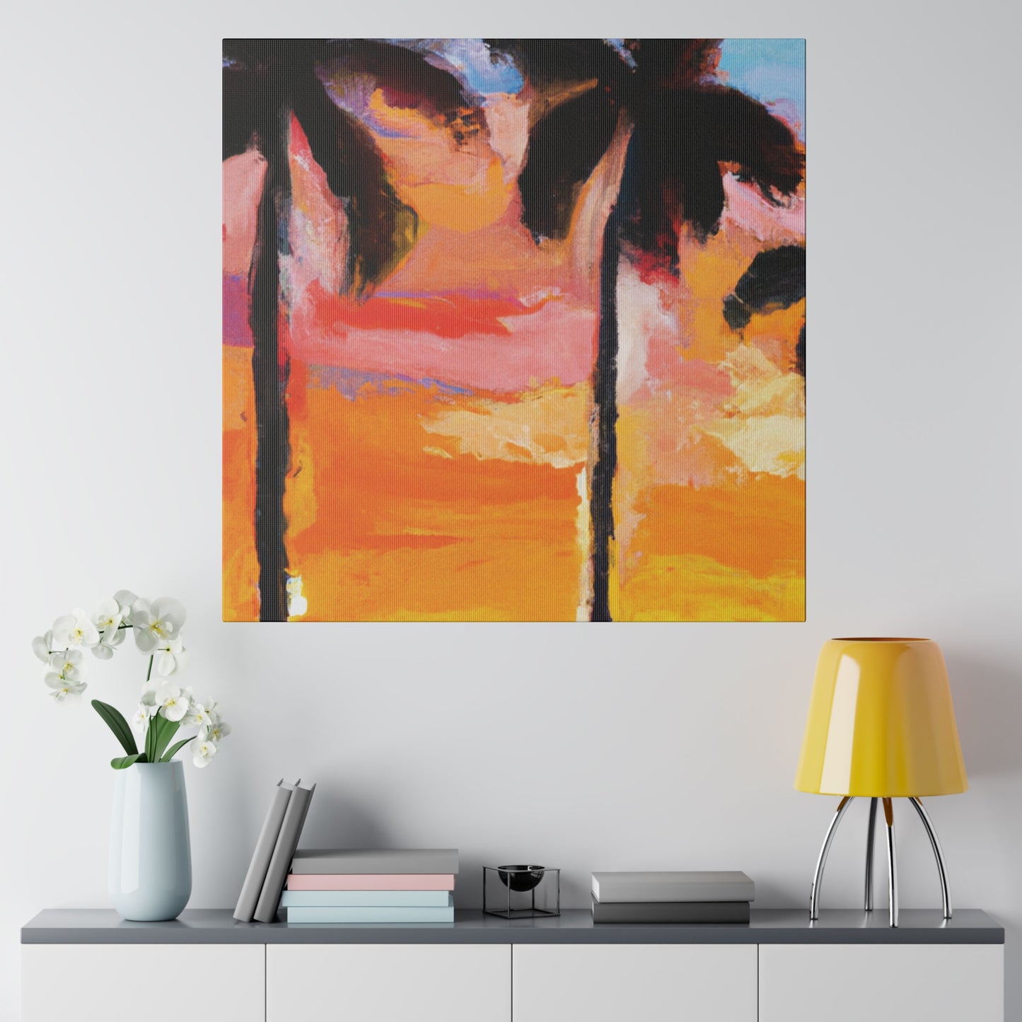 3236E - Miami Beach Sunset Painting Print | Miami | Beach | Sunset | Poster | Home Decor | Wall Art | Canvas