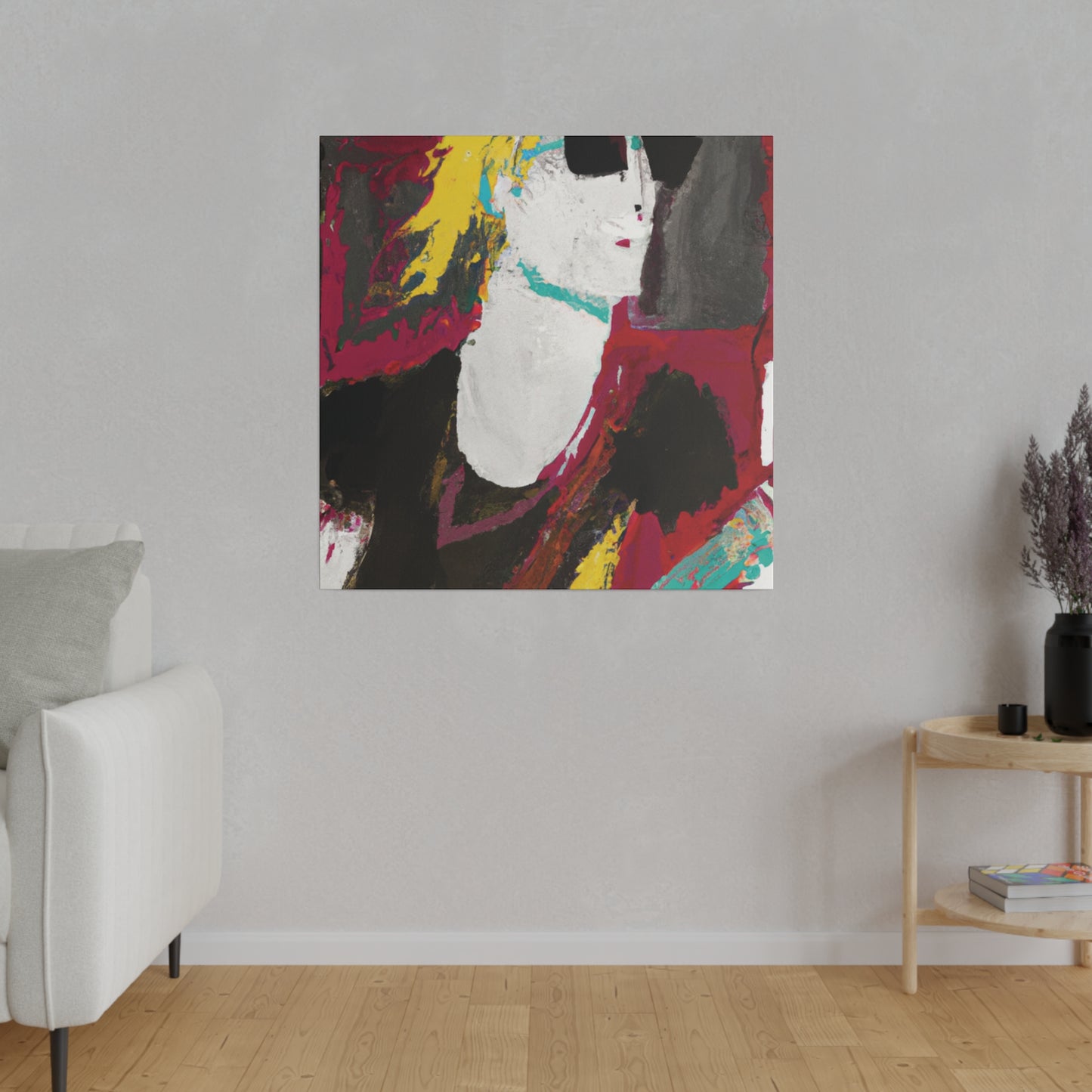 9346S - Rockstar Painting Print | Face | Abstract | Poster | Home Decor | Wall Art | Music Art | Canvas