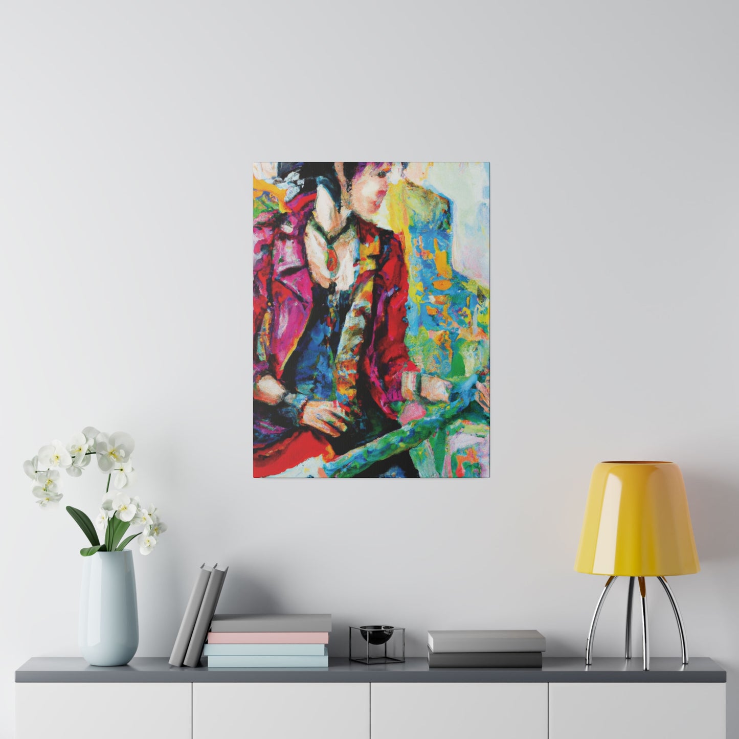 7234K - Rockstar Oil Painting Style Print | Poster | Home Decor | Wall Art | Music Art | Canvas