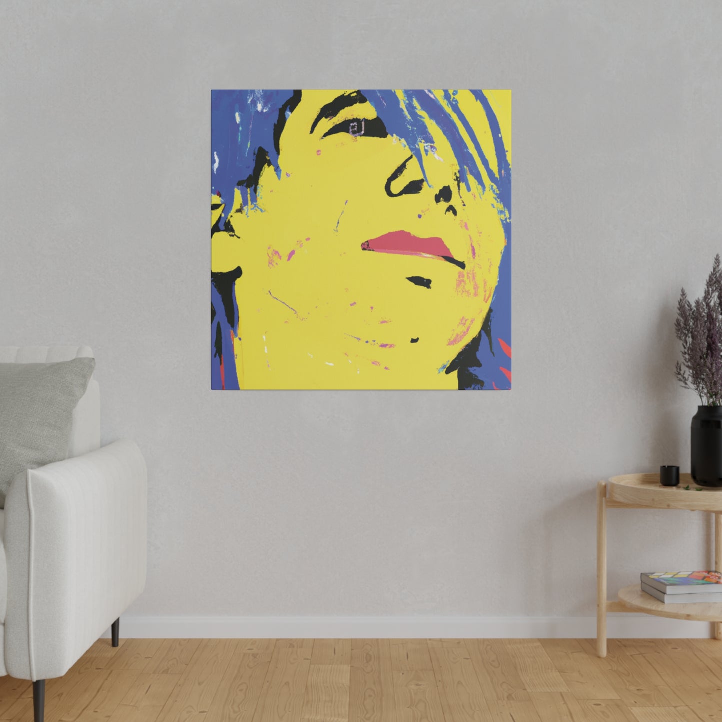 4894A - Rockstar Painting Print | Face | Abstract | Poster | Home Decor | Wall Art | Music Art | Canvas