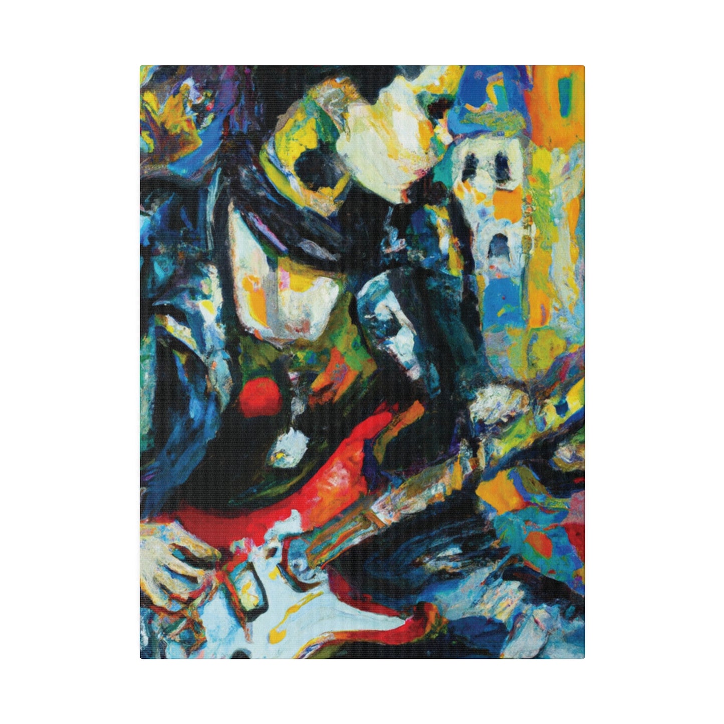 7547K - Rockstar Oil Painting Style Print | Poster | Home Decor | Wall Art | Music Art | Canvas