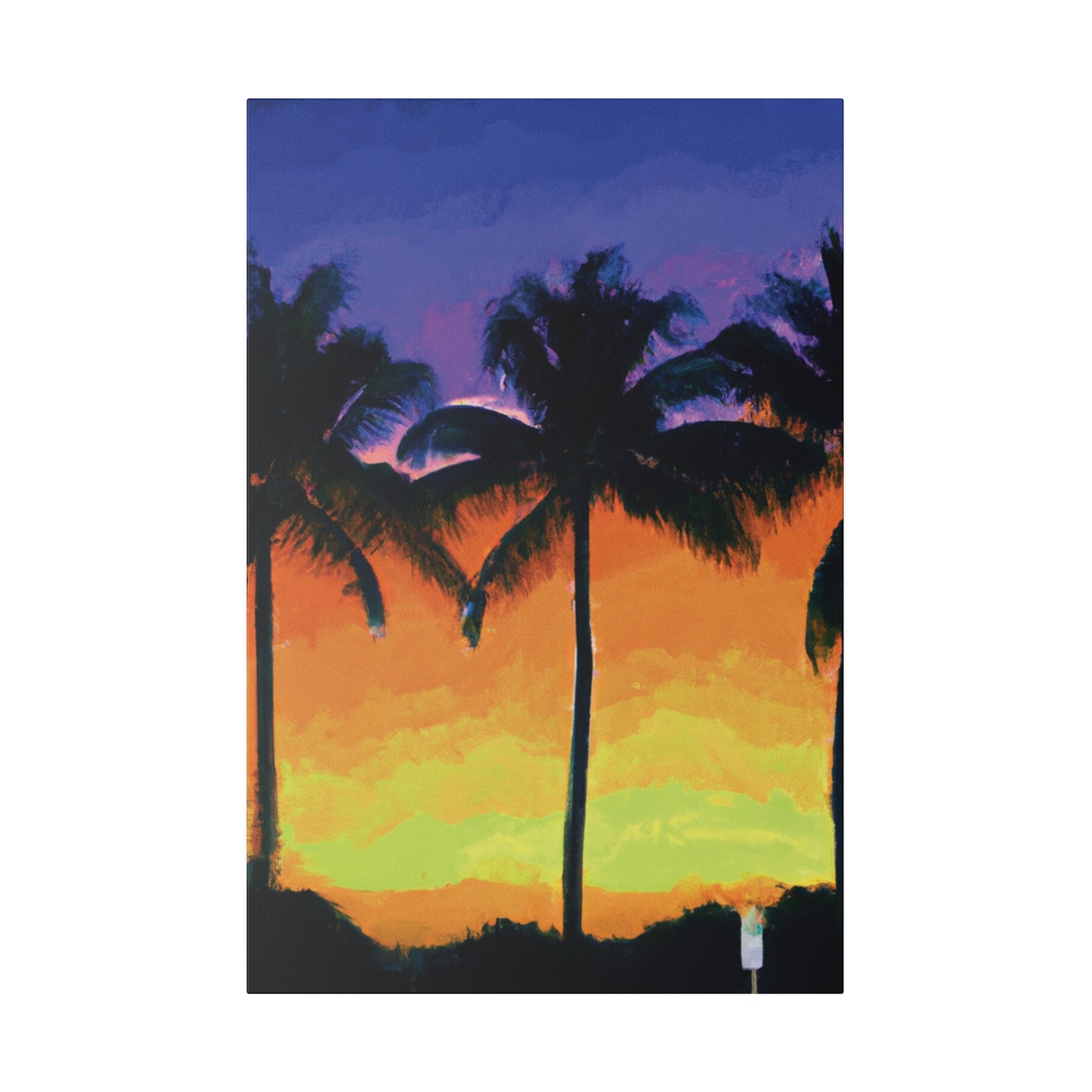 6354V - Miami Beach Sunset Painting Print | Miami | Beach | Sunset | Poster | Home Decor | Wall Art | Canvas