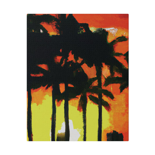 8291L - Miami Beach Sunset Painting Print | Miami | Beach | Sunset | Poster | Home Decor | Wall Art | Canvas