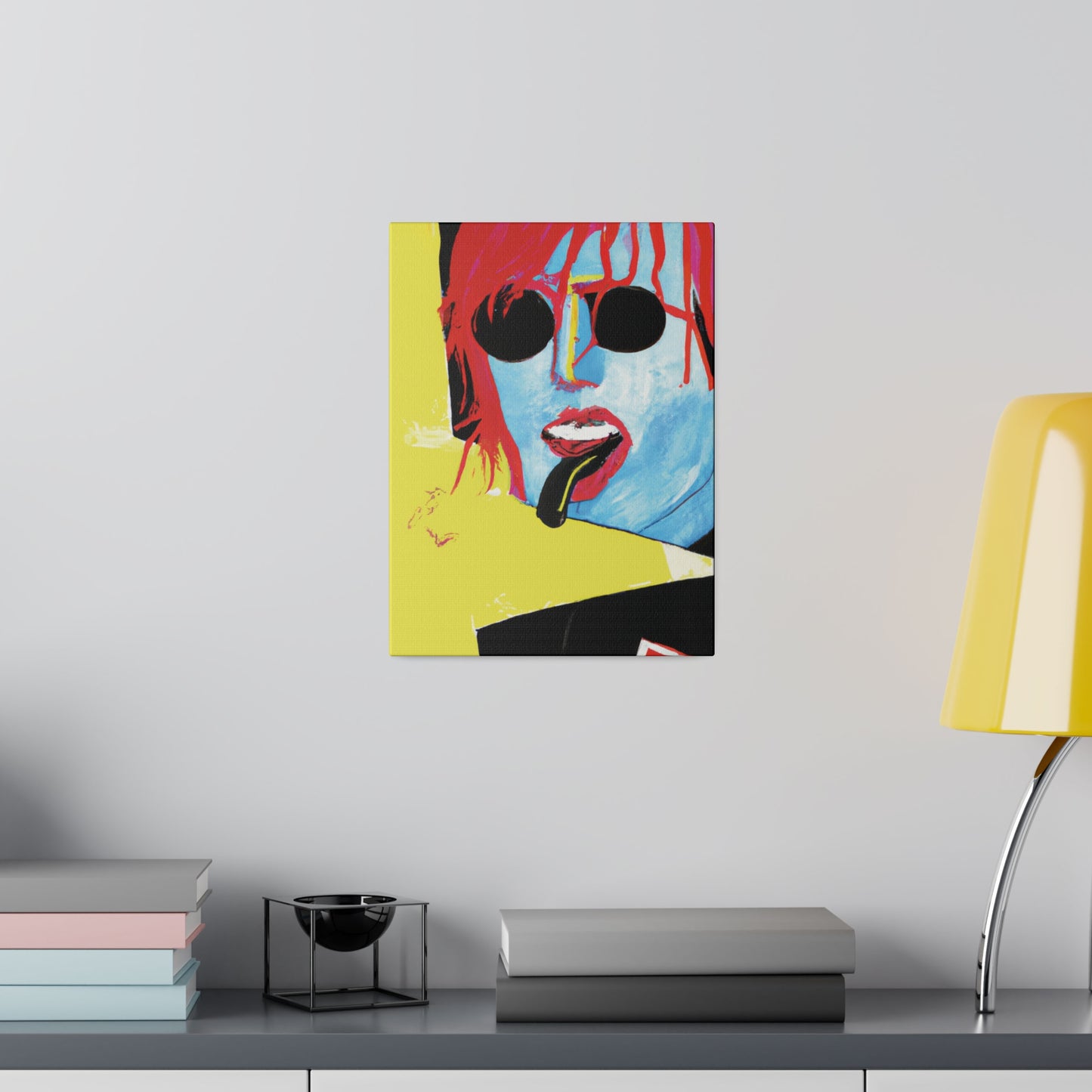 6227H - Rockstar Painting Print | Face | Abstract | Poster | Home Decor | Wall Art | Music Art | Canvas