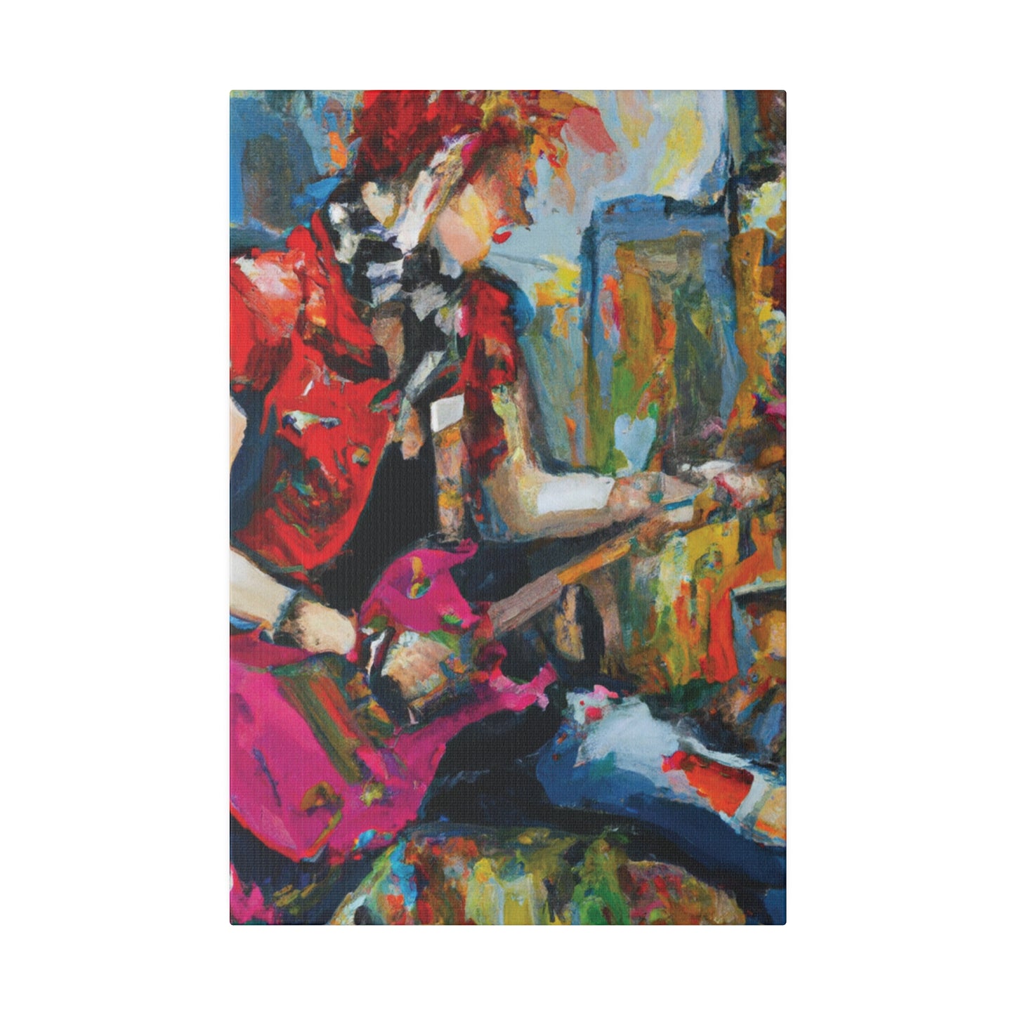 9666G - Rockstar Oil Painting Style Print | Poster | Home Decor | Wall Art | Music Art | Canvas