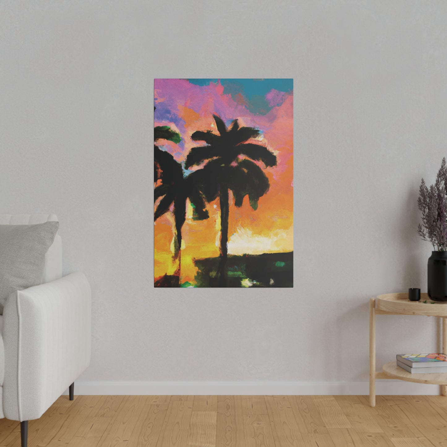 1532W - Miami Beach Sunset Painting Print | Miami | Beach | Sunset | Poster | Home Decor | Wall Art | Canvas