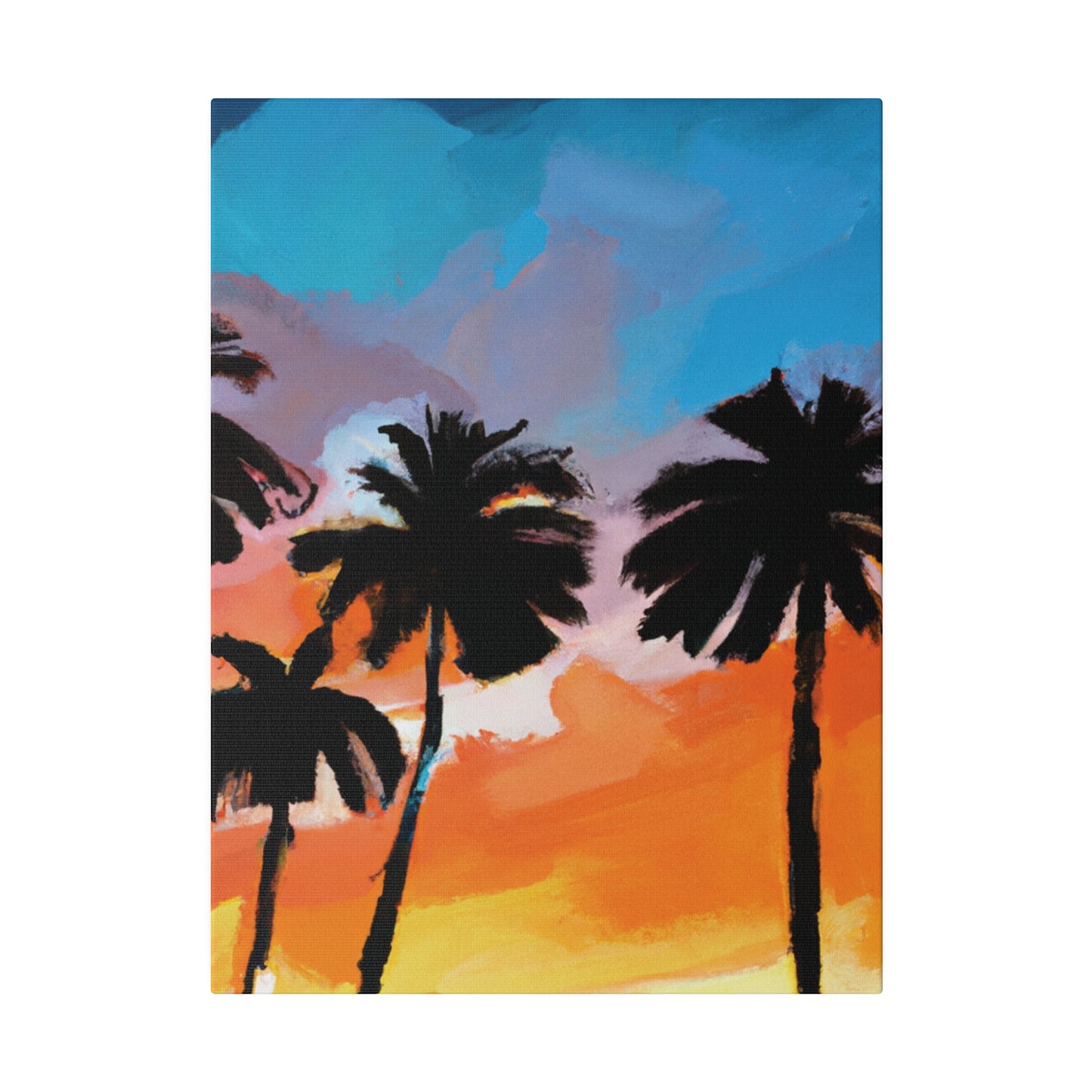 7010V - Miami Beach Sunset Painting Print | Miami | Beach | Sunset | Poster | Home Decor | Wall Art | Canvas