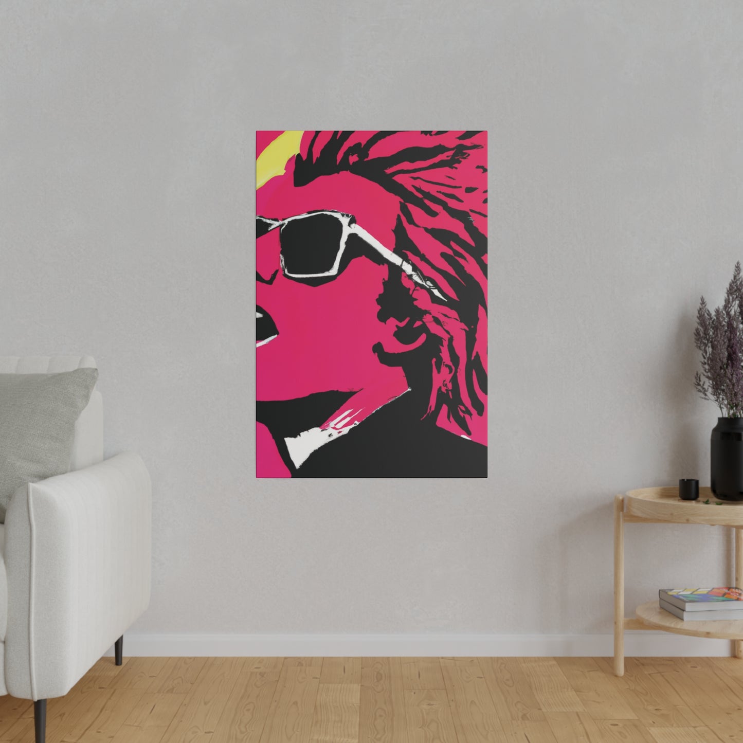 7829G - Rockstar Painting Print | Face | Abstract | Poster | Home Decor | Wall Art | Music Art | Canvas