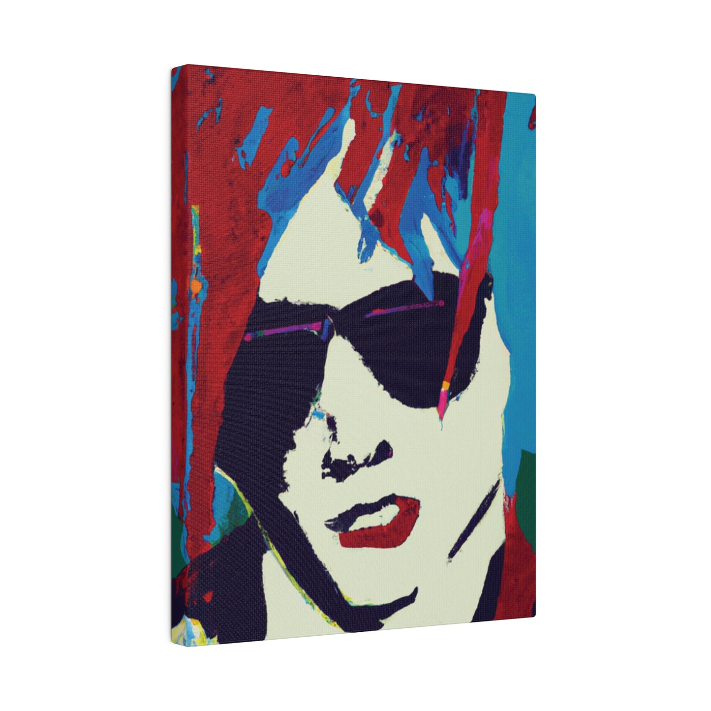 9347K - Rockstar Painting Print | Face | Abstract | Poster | Home Decor | Wall Art | Music Art | Canvas