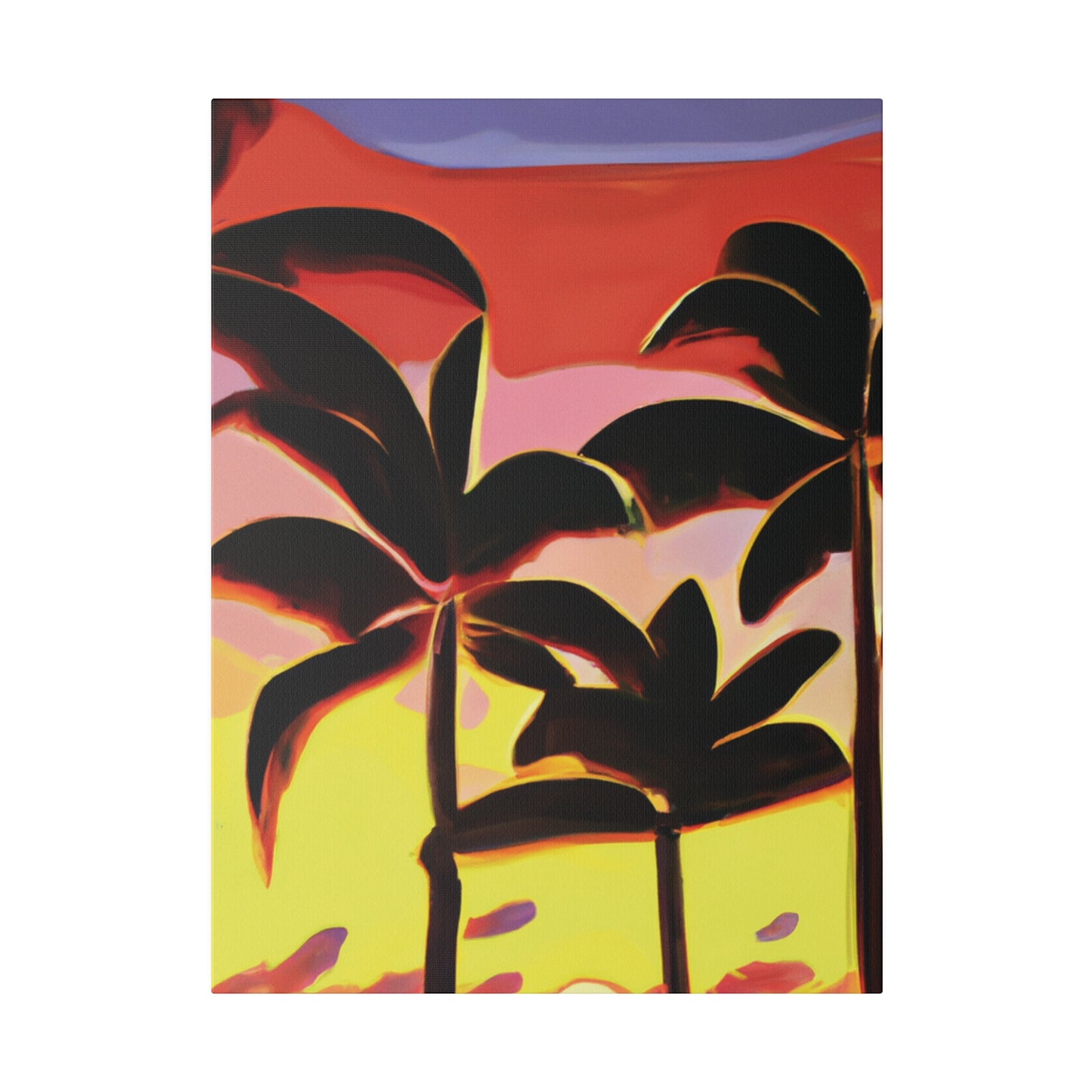 8456F - Miami Beach Sunset Painting Print | Miami | Beach | Sunset | Poster | Home Decor | Wall Art | Canvas