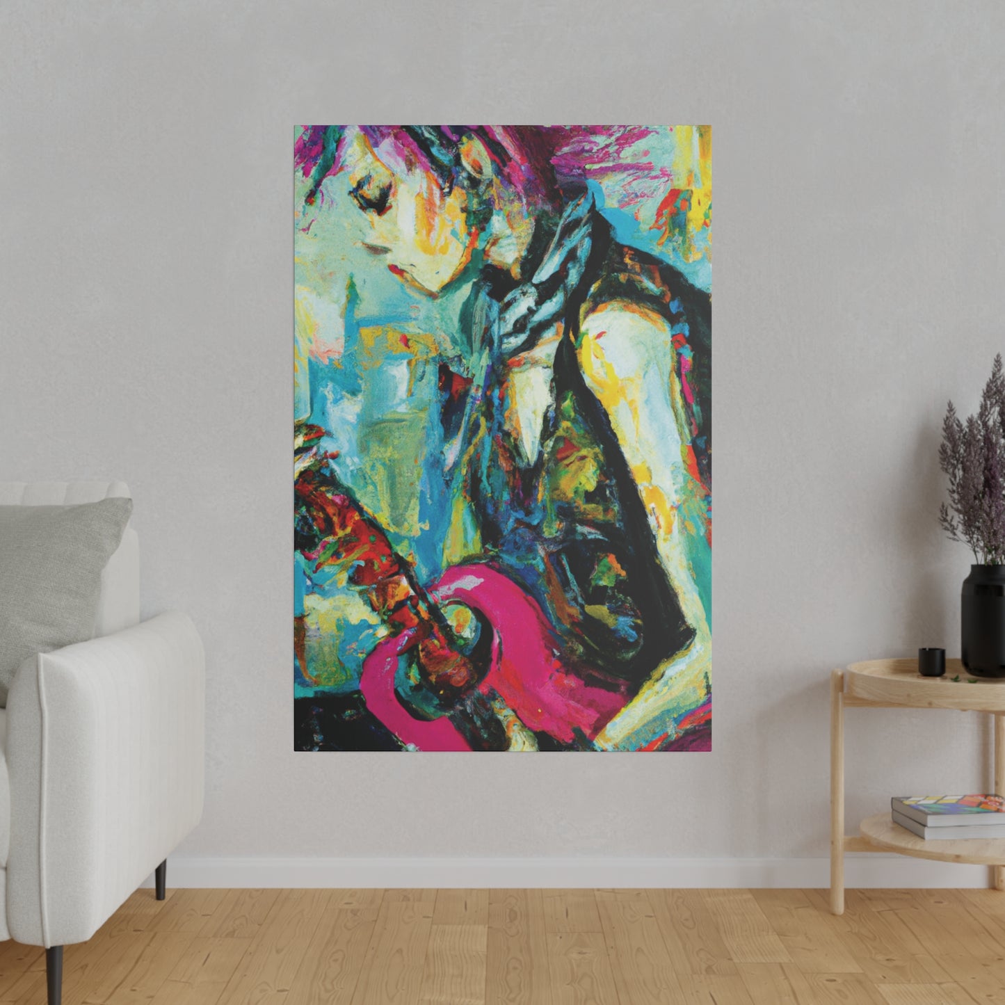 4727S - Rockstar Oil Painting Style Print | Poster | Home Decor | Wall Art | Music Art | Canvas