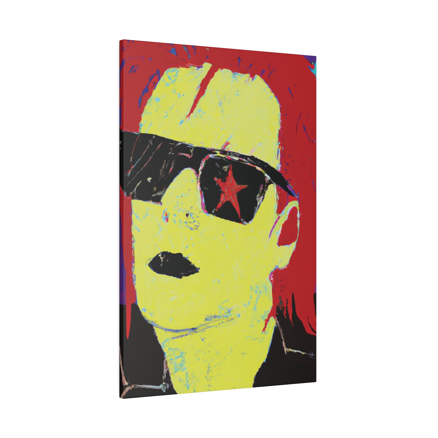 4792S - Rockstar Painting Print | Face | Abstract | Poster | Home Decor | Wall Art | Music Art | Canvas