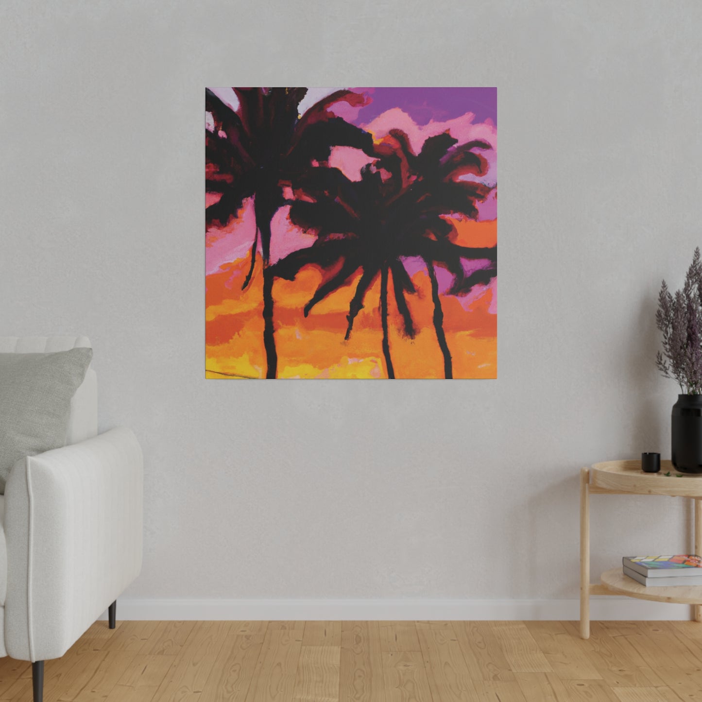 8367T - Miami Beach Sunset Painting Print | Miami | Beach | Sunset | Poster | Home Decor | Wall Art | Canvas