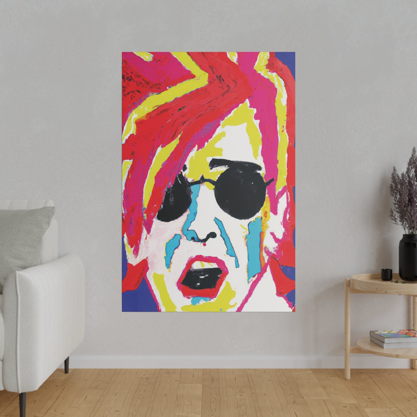 5397K - Rockstar Painting Print | Face | Abstract | Poster | Home Decor | Wall Art | Music Art | Canvas