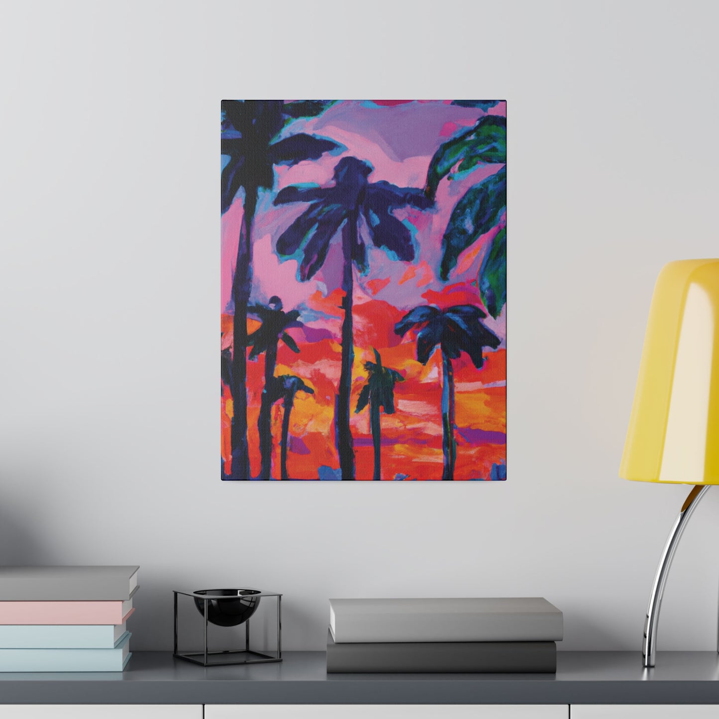 4754Q - Miami Beach Sunset Painting Print | Miami | Beach | Sunset | Poster | Home Decor | Wall Art | Canvas