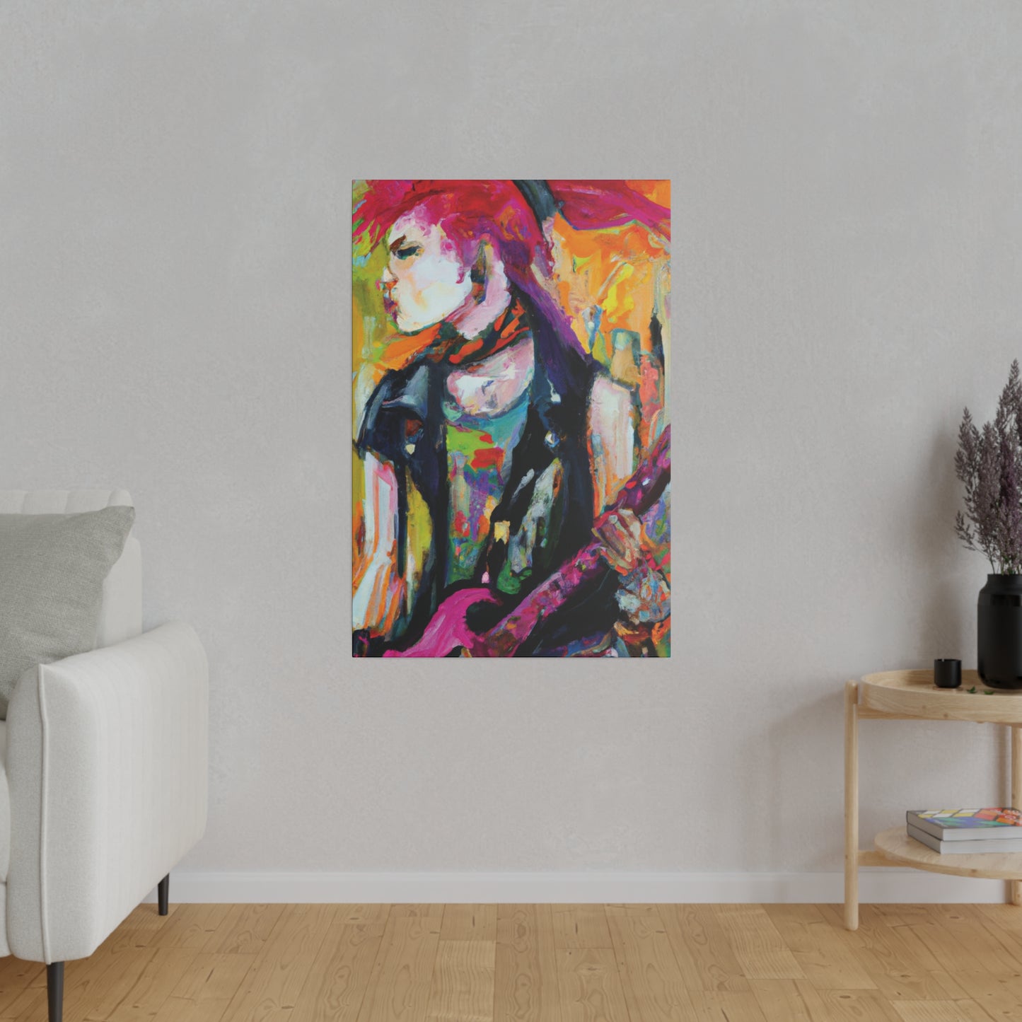 1138X - Rockstar Oil Painting Style Print | Poster | Home Decor | Wall Art | Music Art | Canvas