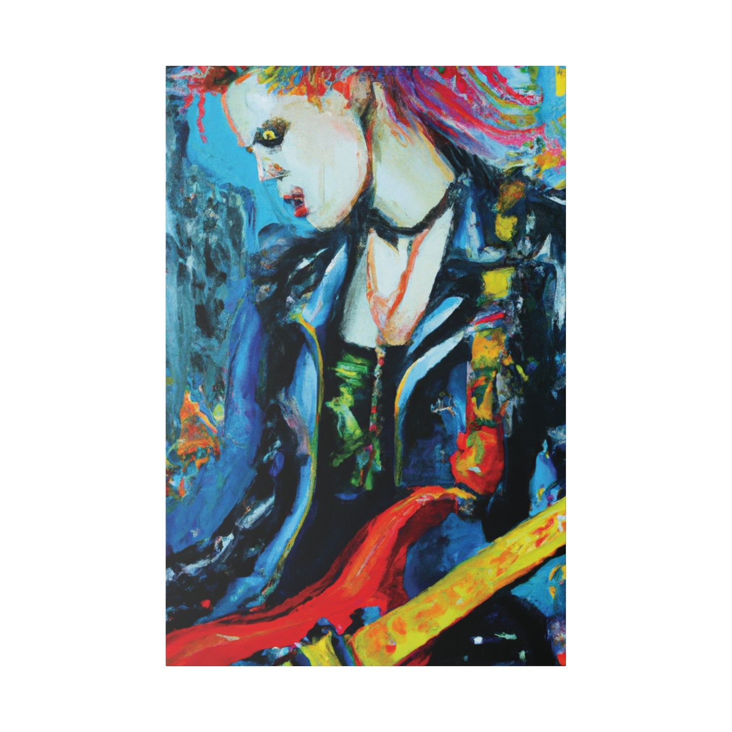8900A - Rockstar Oil Painting Style Print | Poster | Home Decor | Wall Art | Music Art | Canvas