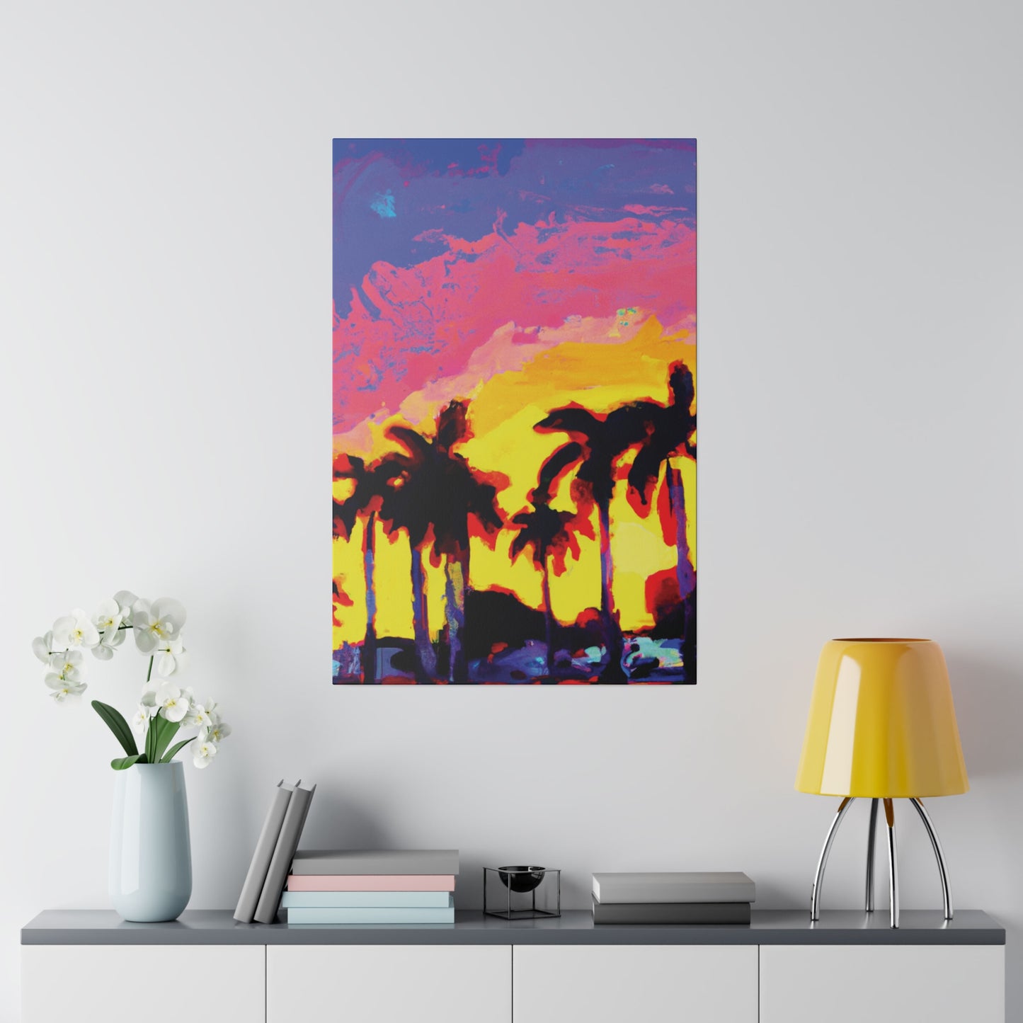 9284G - Miami Beach Sunset Painting Print | Miami | Beach | Sunset | Poster | Home Decor | Wall Art | Canvas