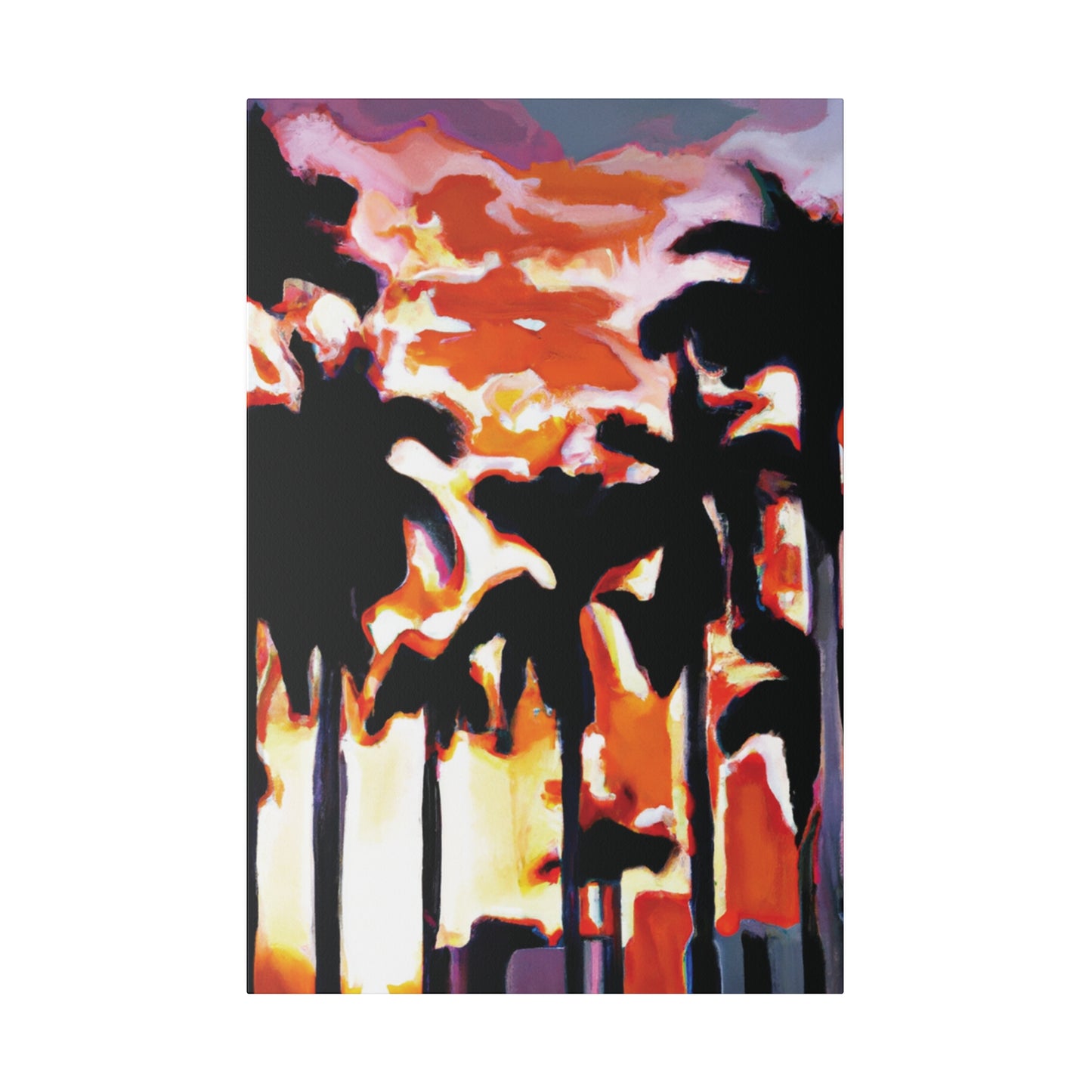 9274N - Miami Beach Sunset Painting Print | Miami | Beach | Sunset | Poster | Home Decor | Wall Art | Canvas