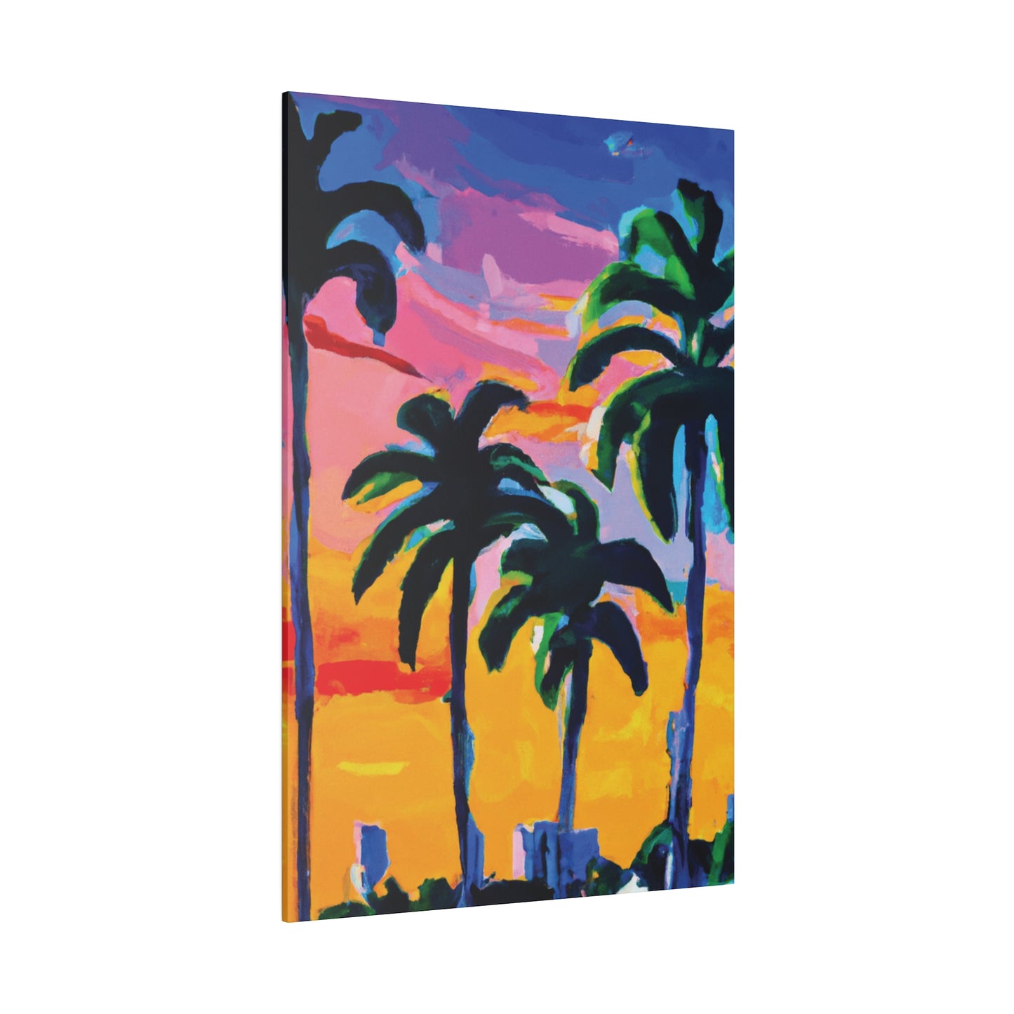 7409P - Miami Beach Sunset Painting Print | Miami | Beach | Sunset | Poster | Home Decor | Wall Art | Canvas