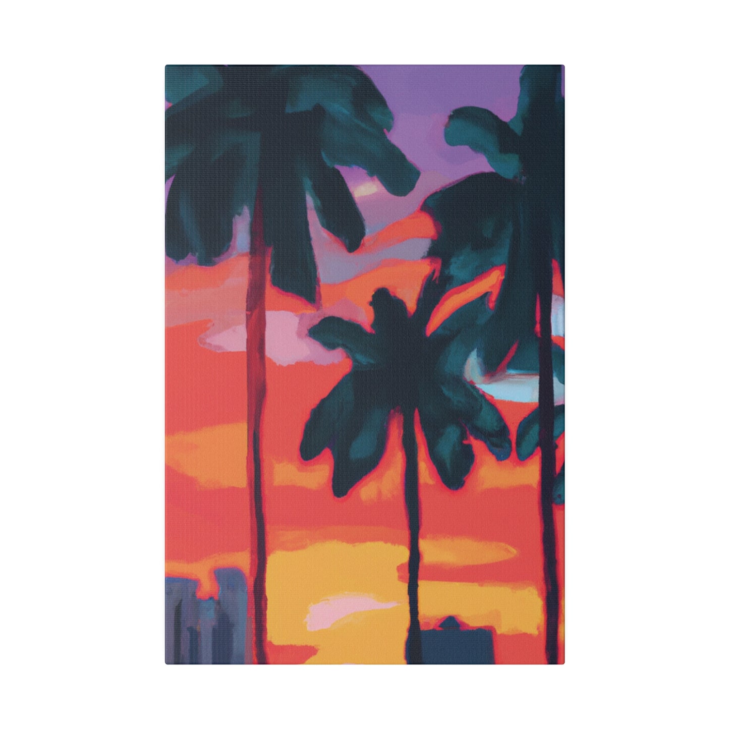 8175T - Miami Beach Sunset Painting Print | Miami | Beach | Sunset | Poster | Home Decor | Wall Art | Canvas