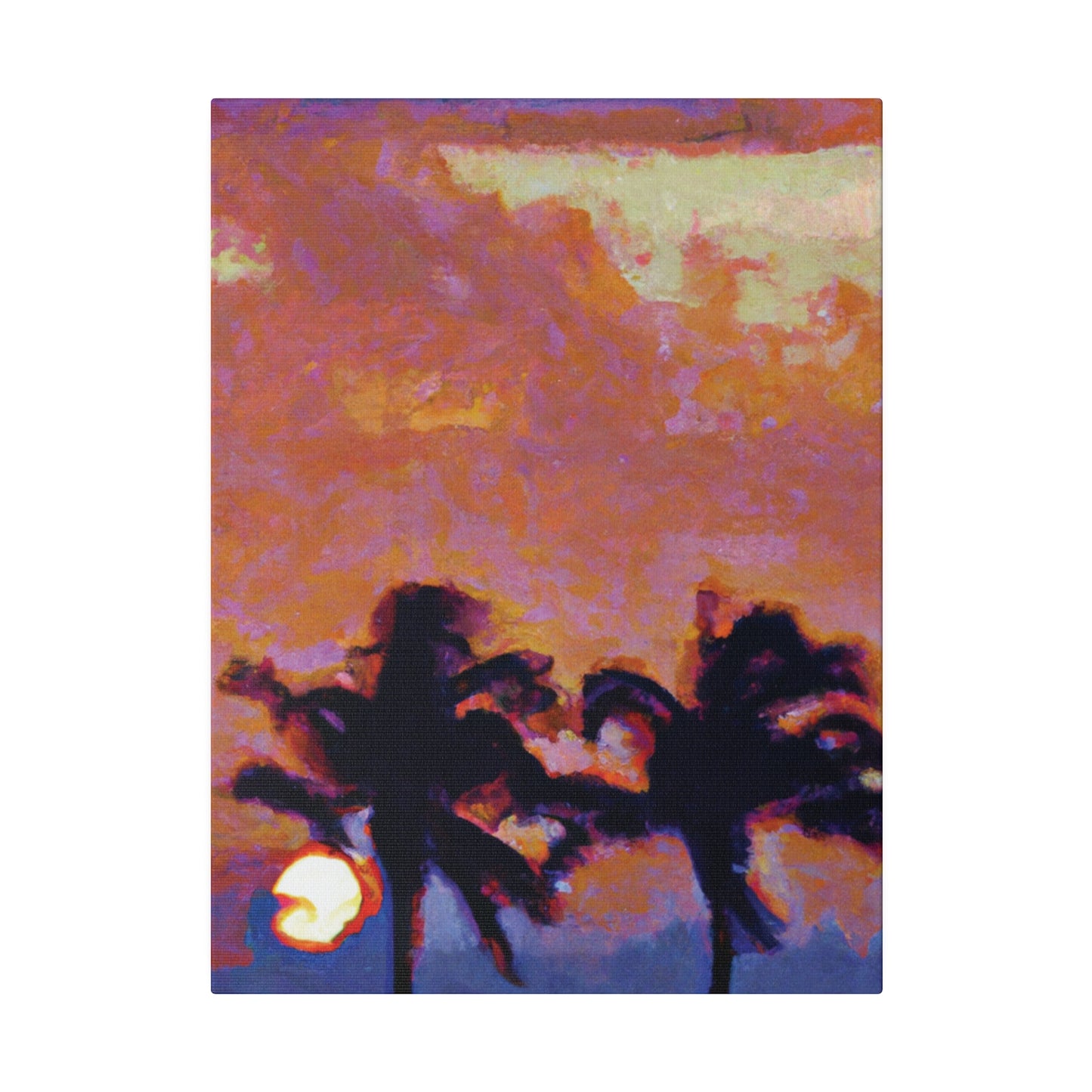 8235O - Miami Beach Sunset Painting Print | Miami | Beach | Sunset | Poster | Home Decor | Wall Art | Canvas