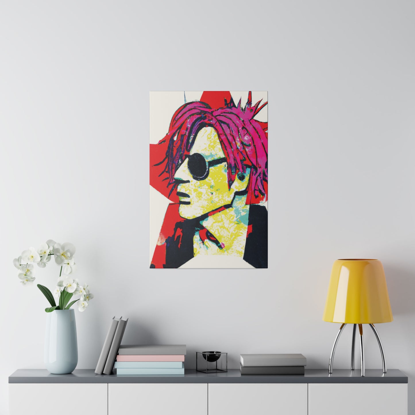 3019T - Rockstar Painting Print | Face | Abstract | Poster | Home Decor | Wall Art | Music Art | Canvas