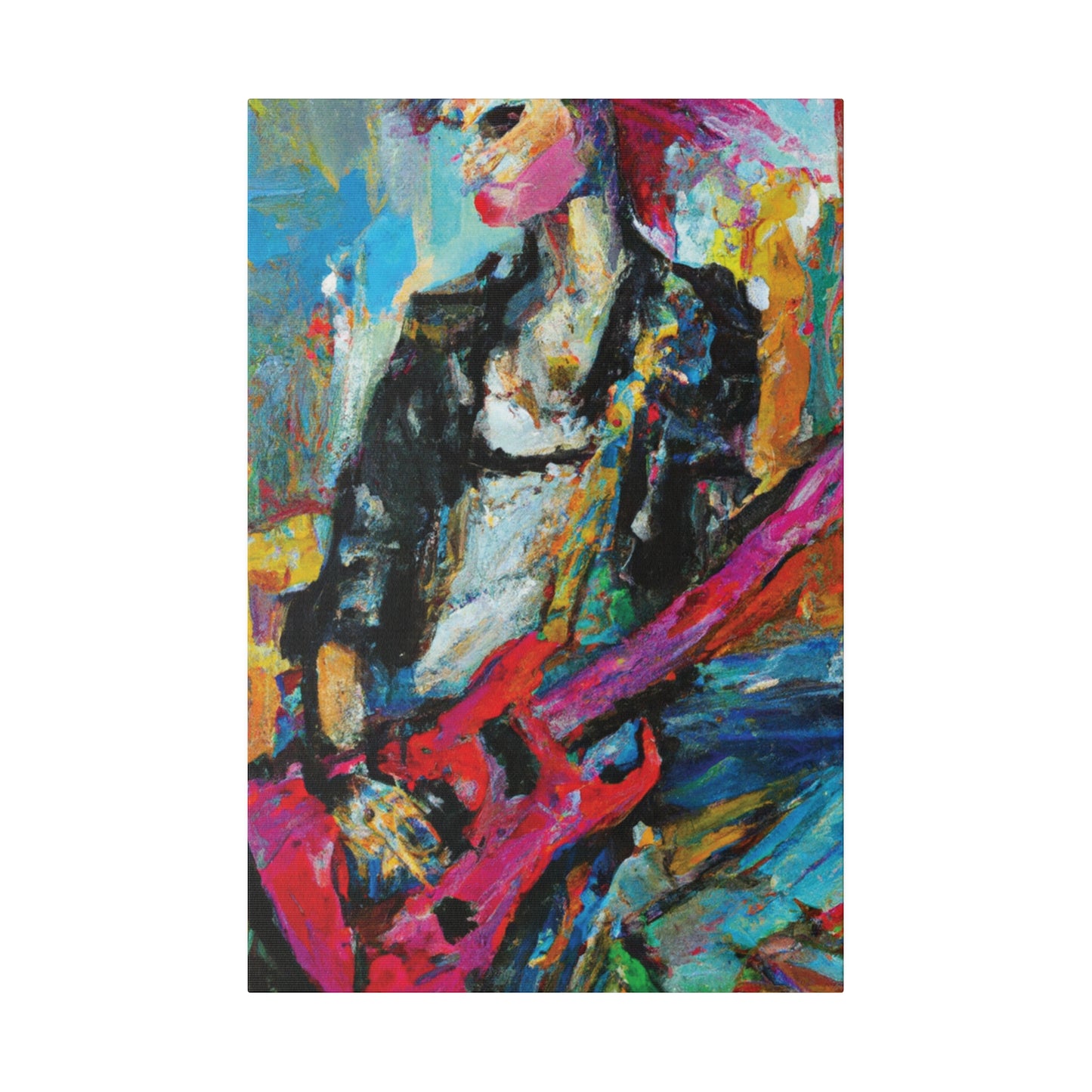 472O - Rockstar Oil Painting Style Print | Poster | Home Decor | Wall Art | Music Art | Canvas