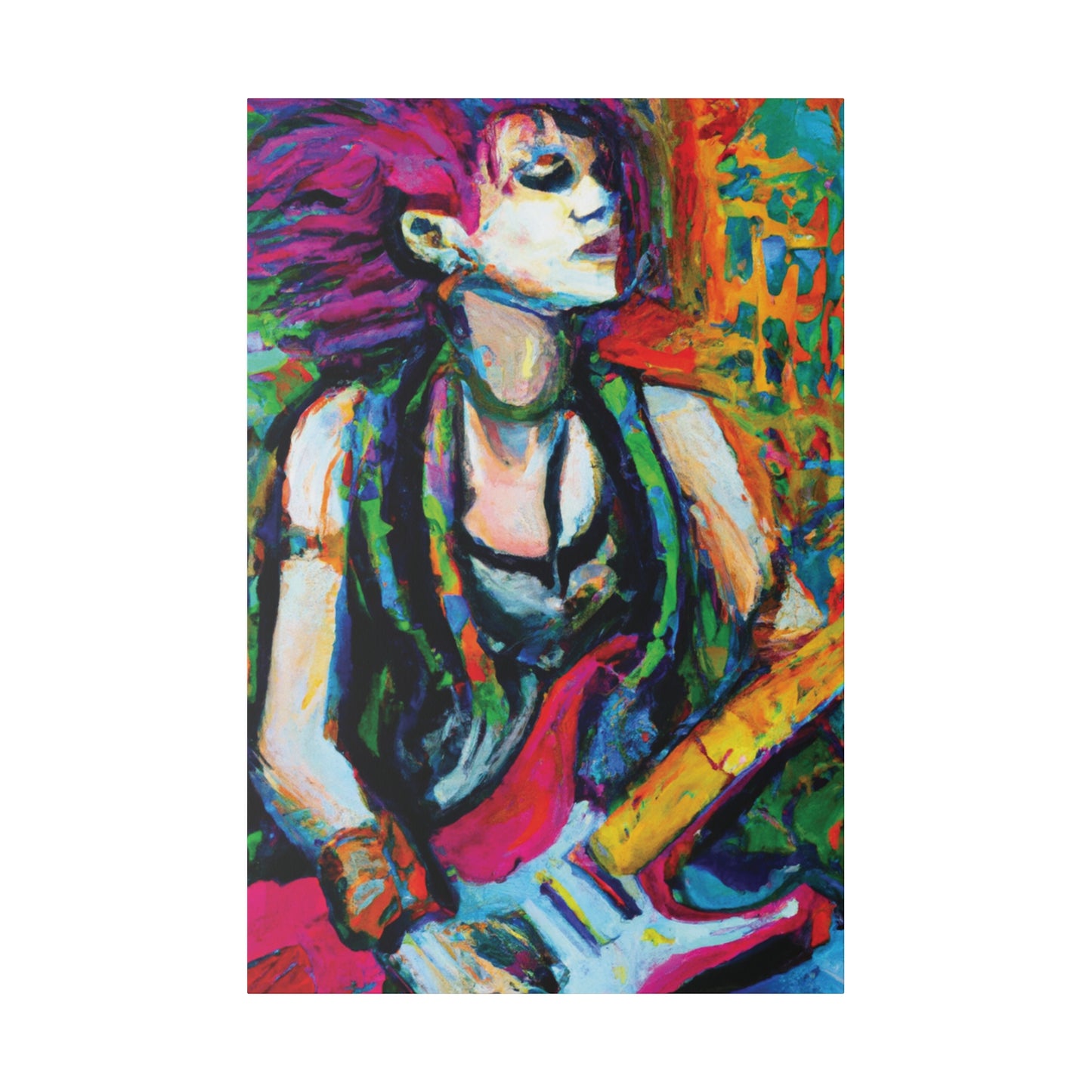 9572N - Rockstar Oil Painting Style Print | Poster | Home Decor | Wall Art | Music Art | Canvas