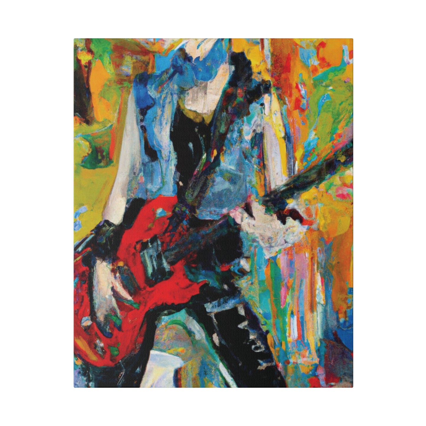 4721P - Rockstar Oil Painting Style Print | Poster | Home Decor | Wall Art | Music Art | Canvas