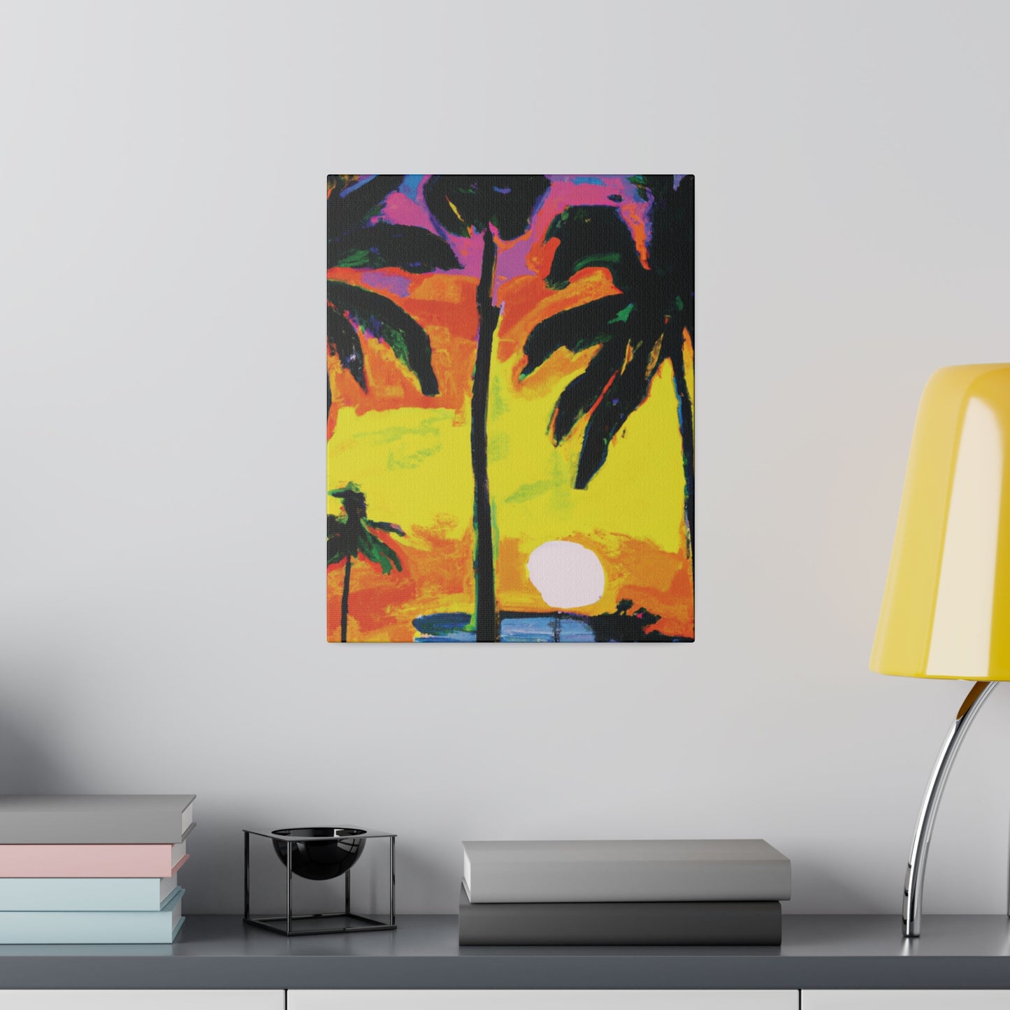 5285D - Miami Beach Sunset Painting Print | Miami | Beach | Sunset | Poster | Home Decor | Wall Art | Canvas