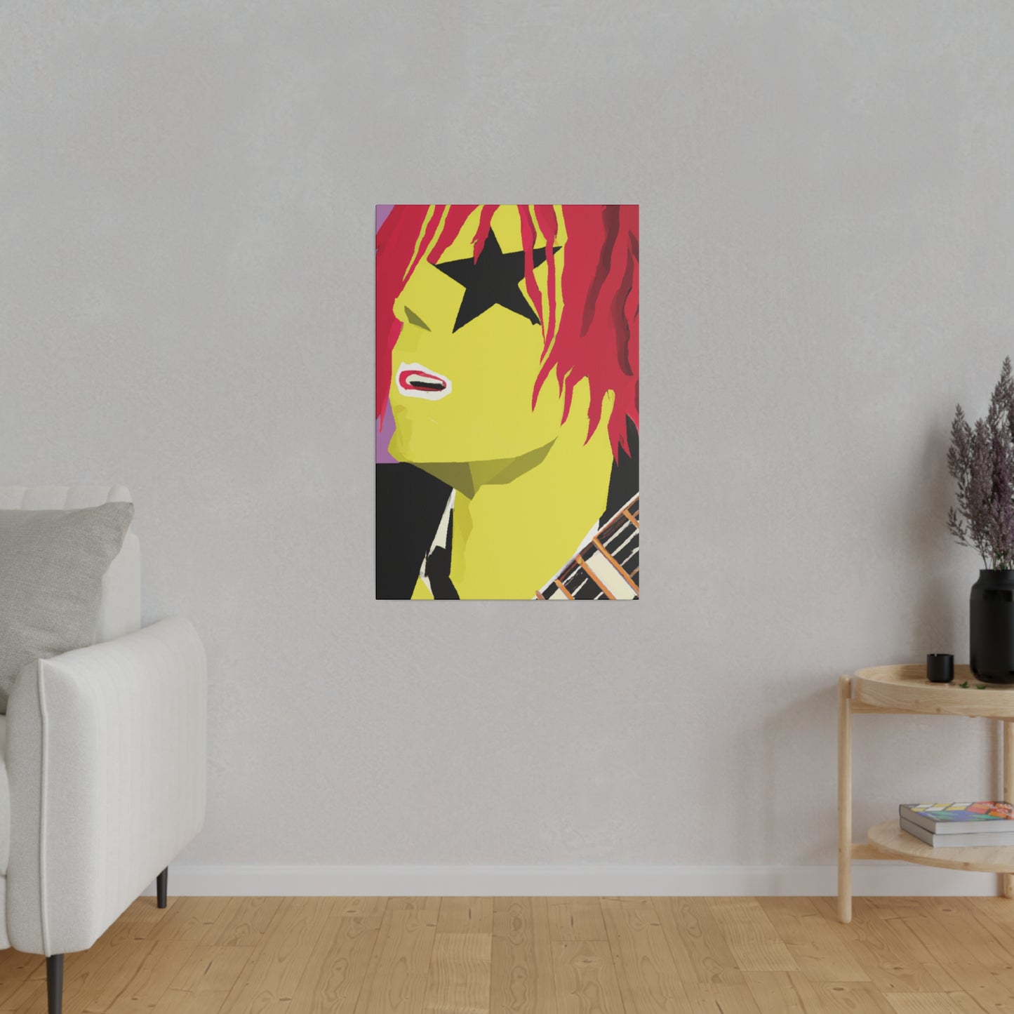 3268R - Rockstar Painting Print | Face | Abstract | Poster | Home Decor | Wall Art | Music Art | Canvas