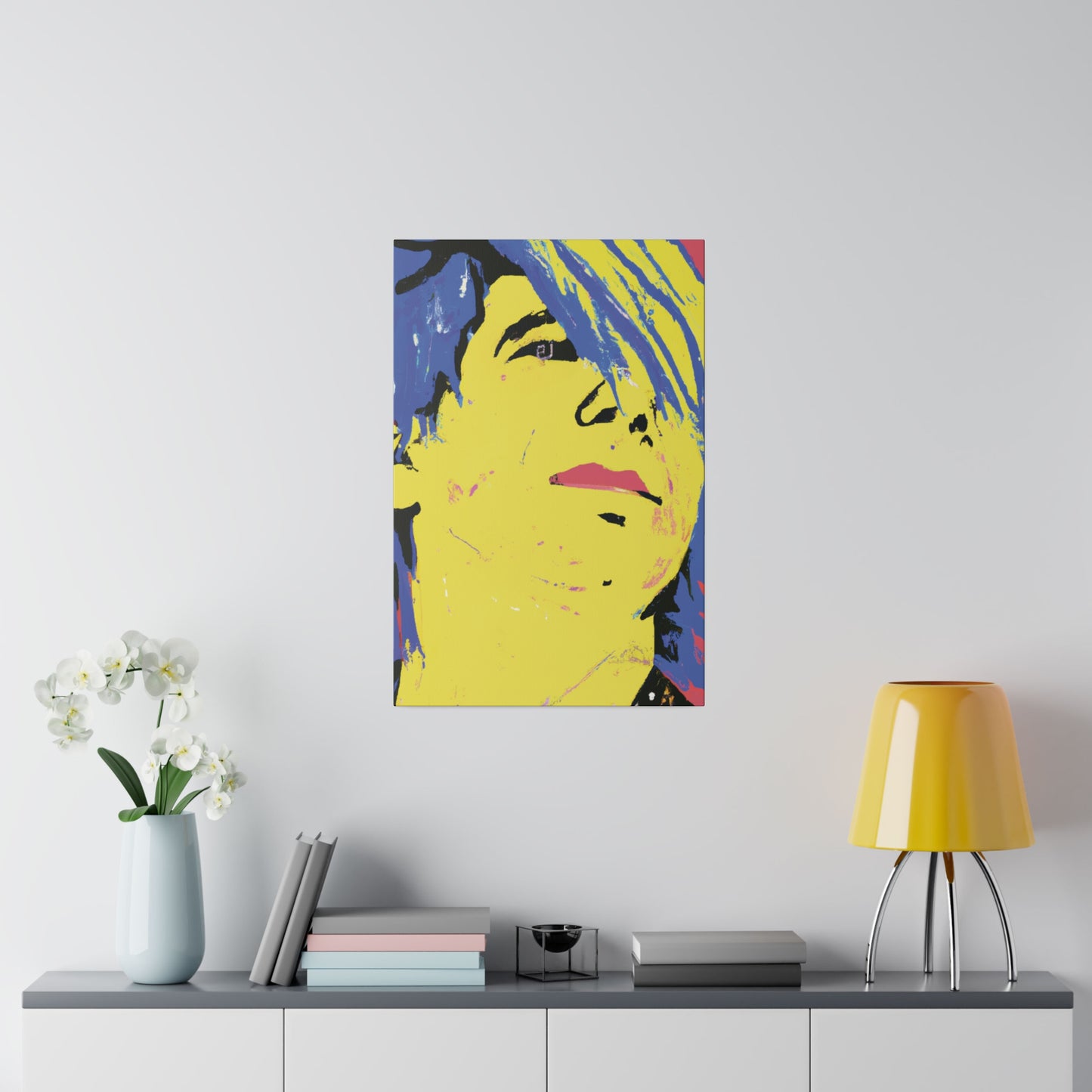 4894A - Rockstar Painting Print | Face | Abstract | Poster | Home Decor | Wall Art | Music Art | Canvas