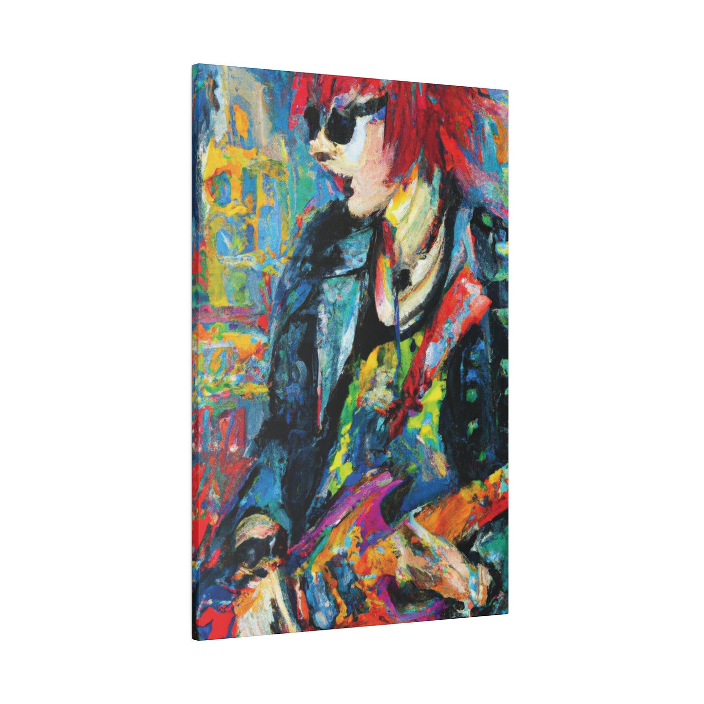 1754P - Rockstar Oil Painting Style Print | Poster | Home Decor | Wall Art | Music Art | Canvas