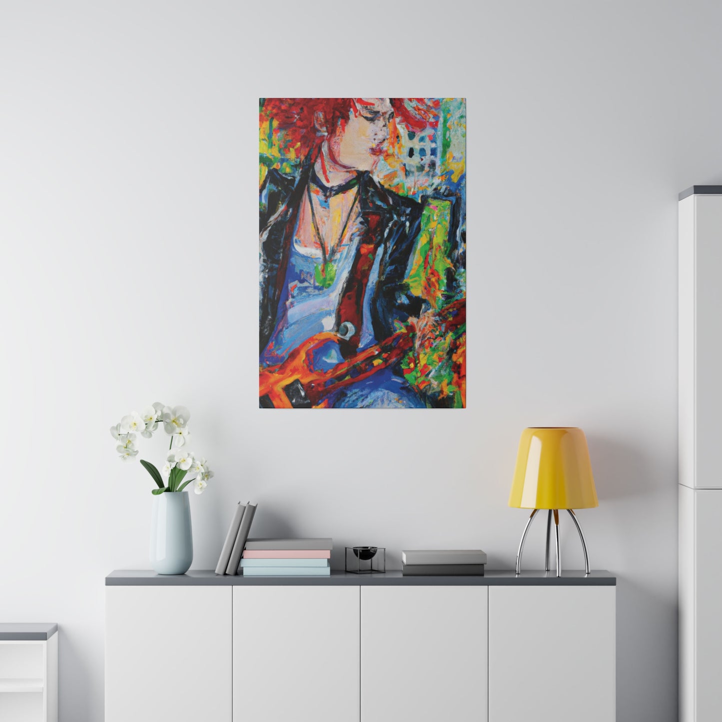 9144X - Rockstar Oil Painting Style Print | Poster | Home Decor | Wall Art | Music Art | Canvas